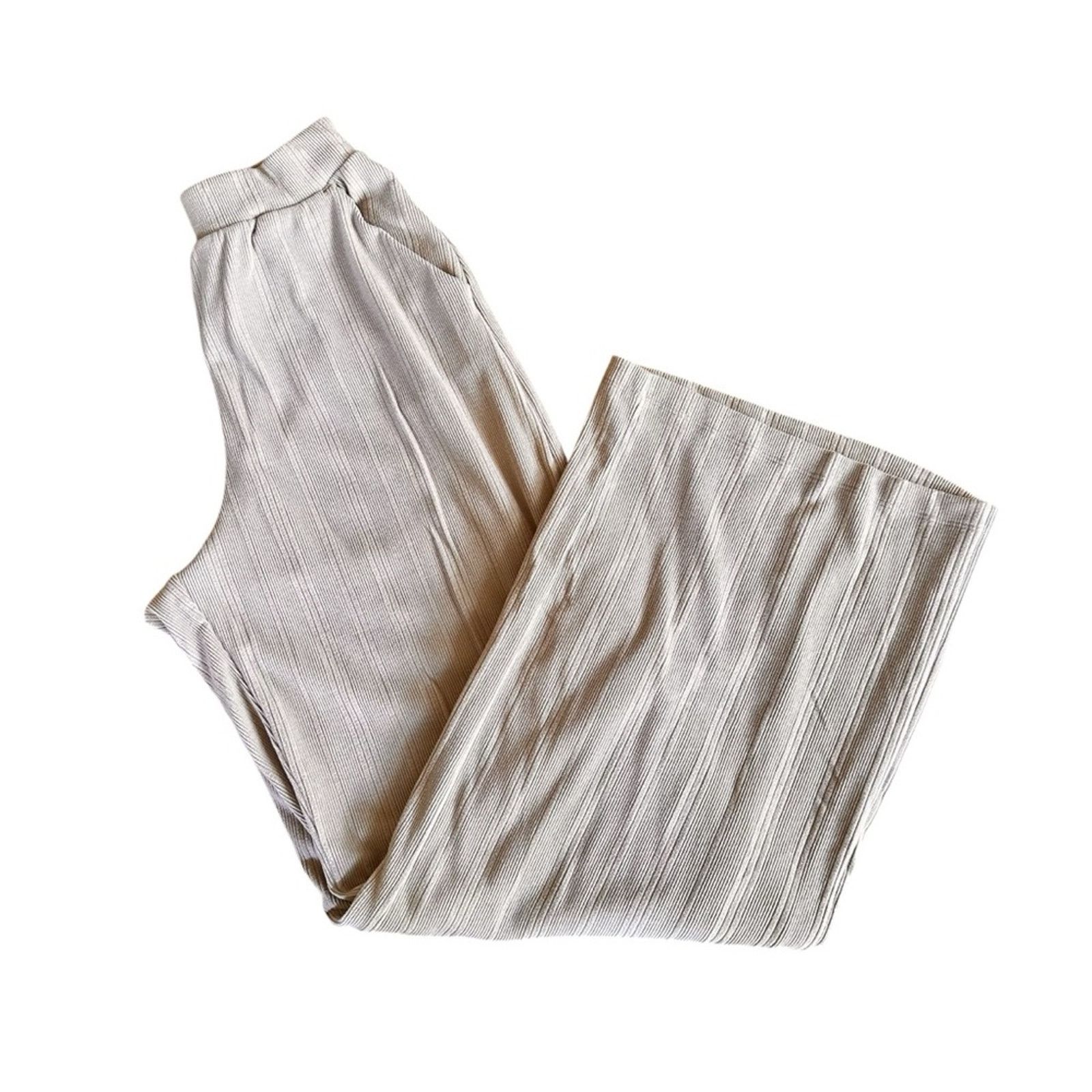 Abercrombie & Fitch Abercrombie & Fitch Wide Leg Lounge Pant – Taupe – Size S Size 26" / US 2 / IT 38 - 1 Thumbnail
