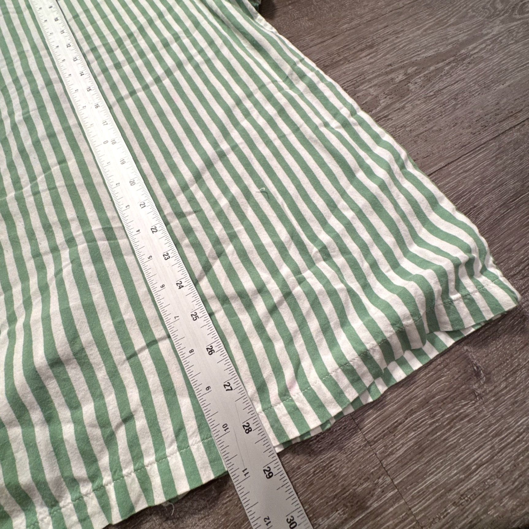 Asos ASOS Shirt Mens Small Green Stripe Viscose Short Sleeve Button UP Costal Adult Size US S / EU 44-46 / 1 - 6 Thumbnail