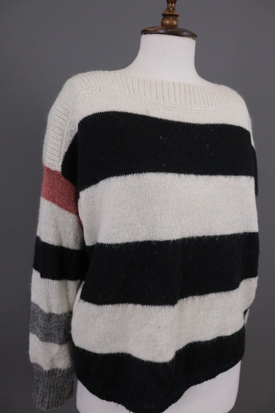 Allsaints All Saints Multicolor Striped Mohair Knit Sweater Size S Size S / US 4 / IT 40 - 6 Thumbnail
