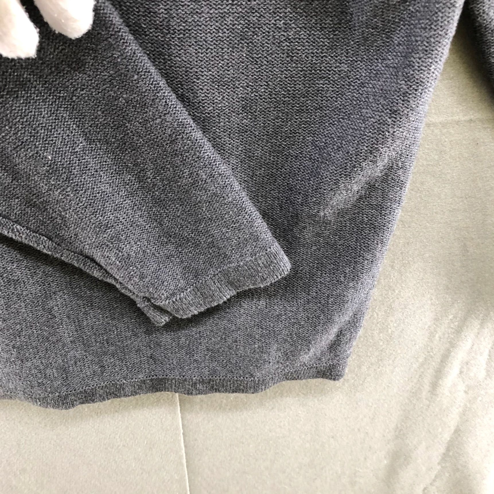 Flag & Anthem Flag & Anthem Sweater Mens L Gray 1/4 Zip Pullover Cotton Knit Textured Knit 1/2 Zip Mock Neck Casual Modern Classic Pullover Mens L Gray Size US L / EU 52-54 / 3 - 7 Thumbnail