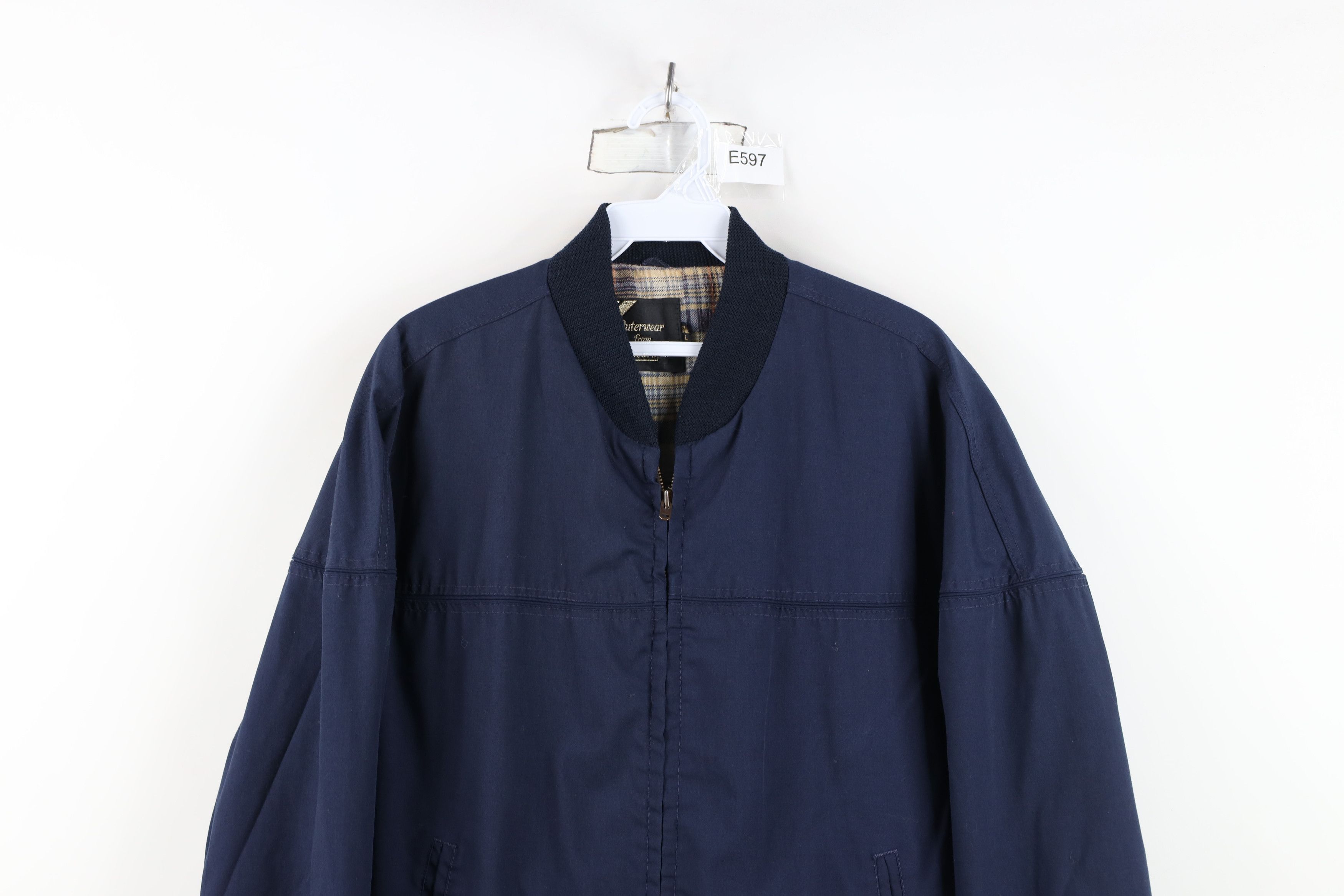 Vintage Vintage 60s 70s Streetwear Flannel Lined Cafe Bomber Jacket Size US L / EU 52-54 / 3 - 2 Thumbnail