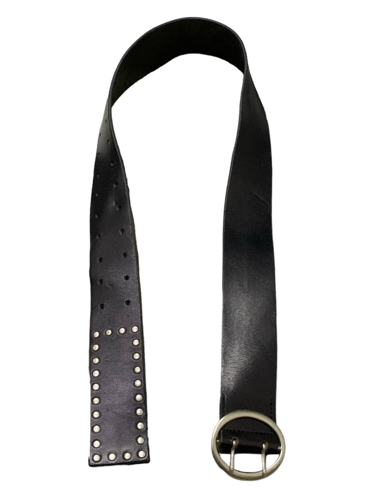 Yohji Yamamoto Y’s Yohji Yamamoto Studded Kenya Leather Belt Size ONE SIZE - 8 Thumbnail