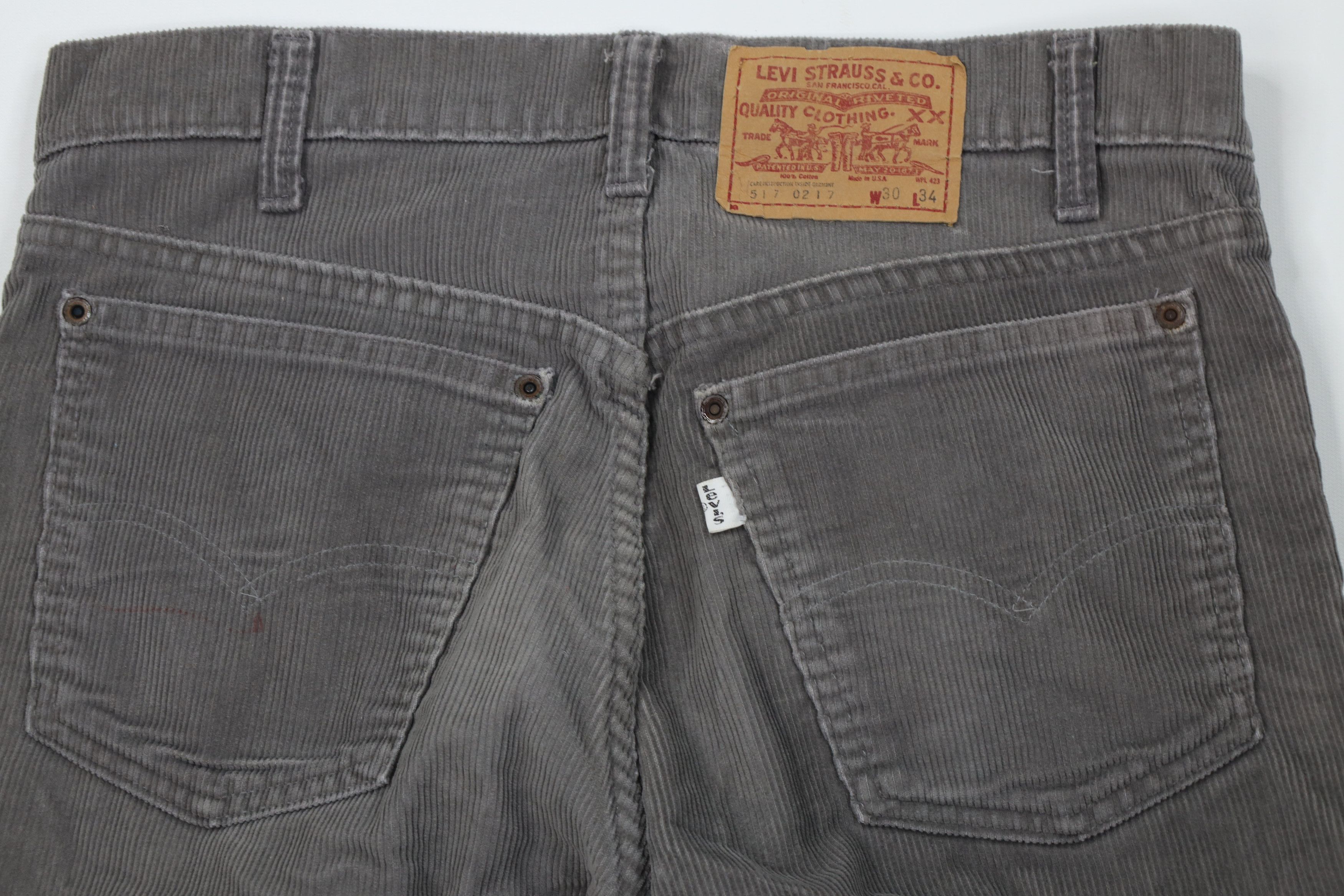Levi's Vintage 70s 80s Levis 517xx Western Corduroy Pants Gray USA Size US 30 / EU 46 - 13 Thumbnail