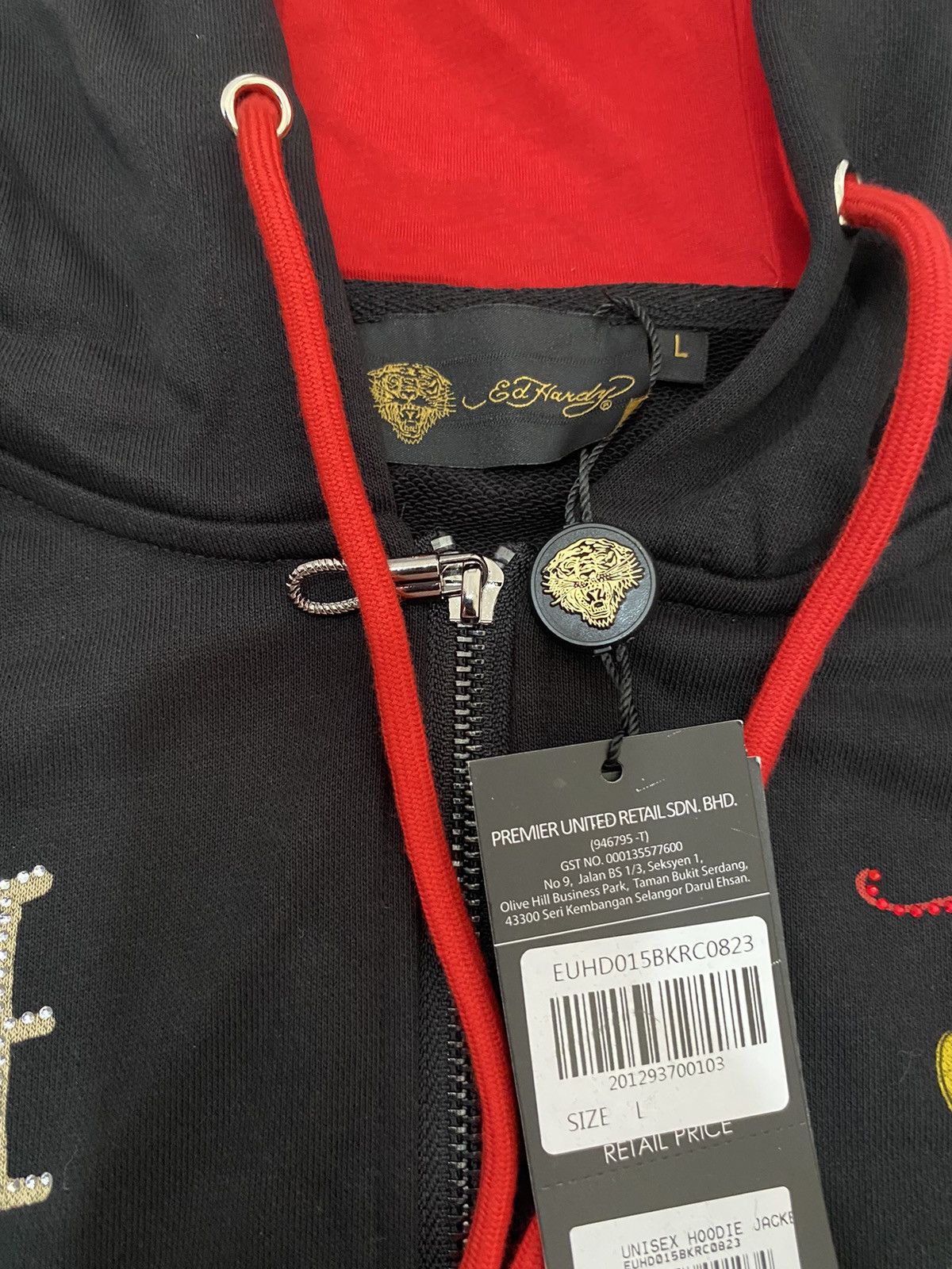Designer × Japanese Brand ed hardy hoodie zipper Size US L / EU 52-54 / 3 - 4 Thumbnail