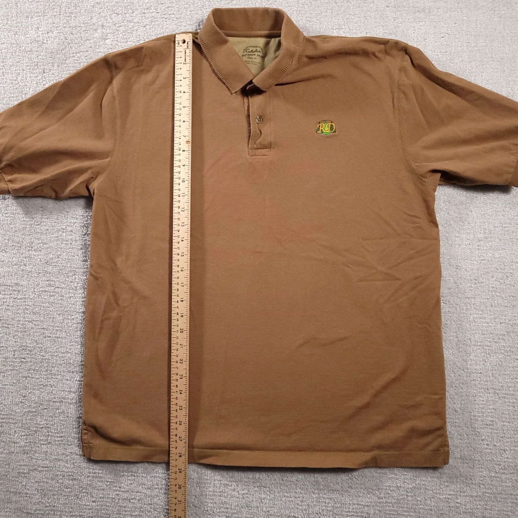 Vintage Cabela's Polo Shirt Mens Large Brown Short Sleeve 100% Cotton Logo Embroidered Casual Outdoors Golf 90s Modern Baseball Collar Mens Size US L / EU 52-54 / 3 - 5 Thumbnail