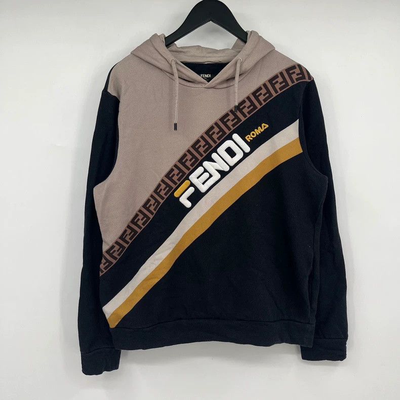 Fendi Fendi x Fila Striped Embroidered Hoodie - dmc Size US M / EU 48-50 / 2 - 1 Thumbnail