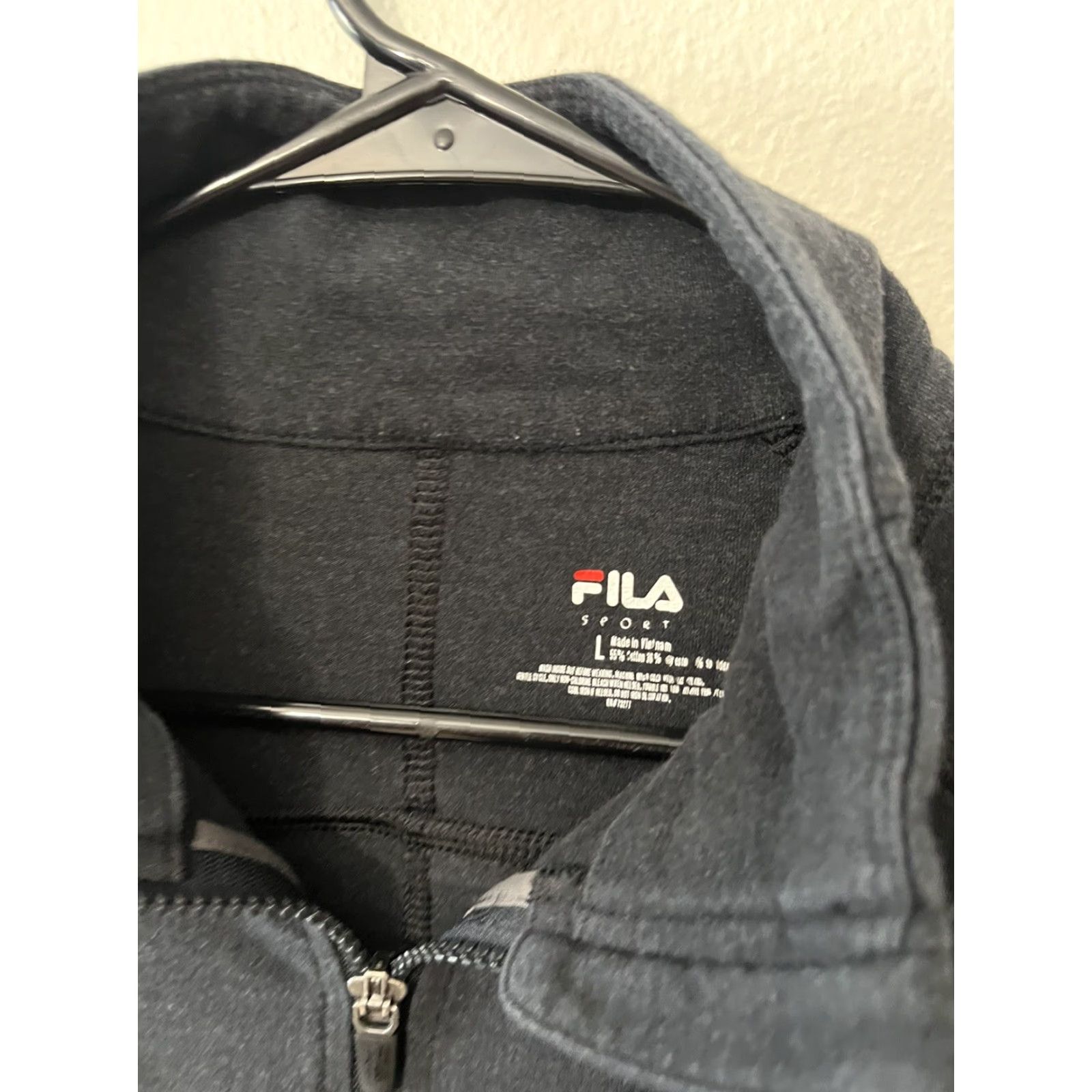 Fila FILA Sport Womens Black Full-Zip Fitted Jacket EUC Lightweight Athletic Large L Track Jacket Size L / US 10 / IT 46 - 3 Thumbnail