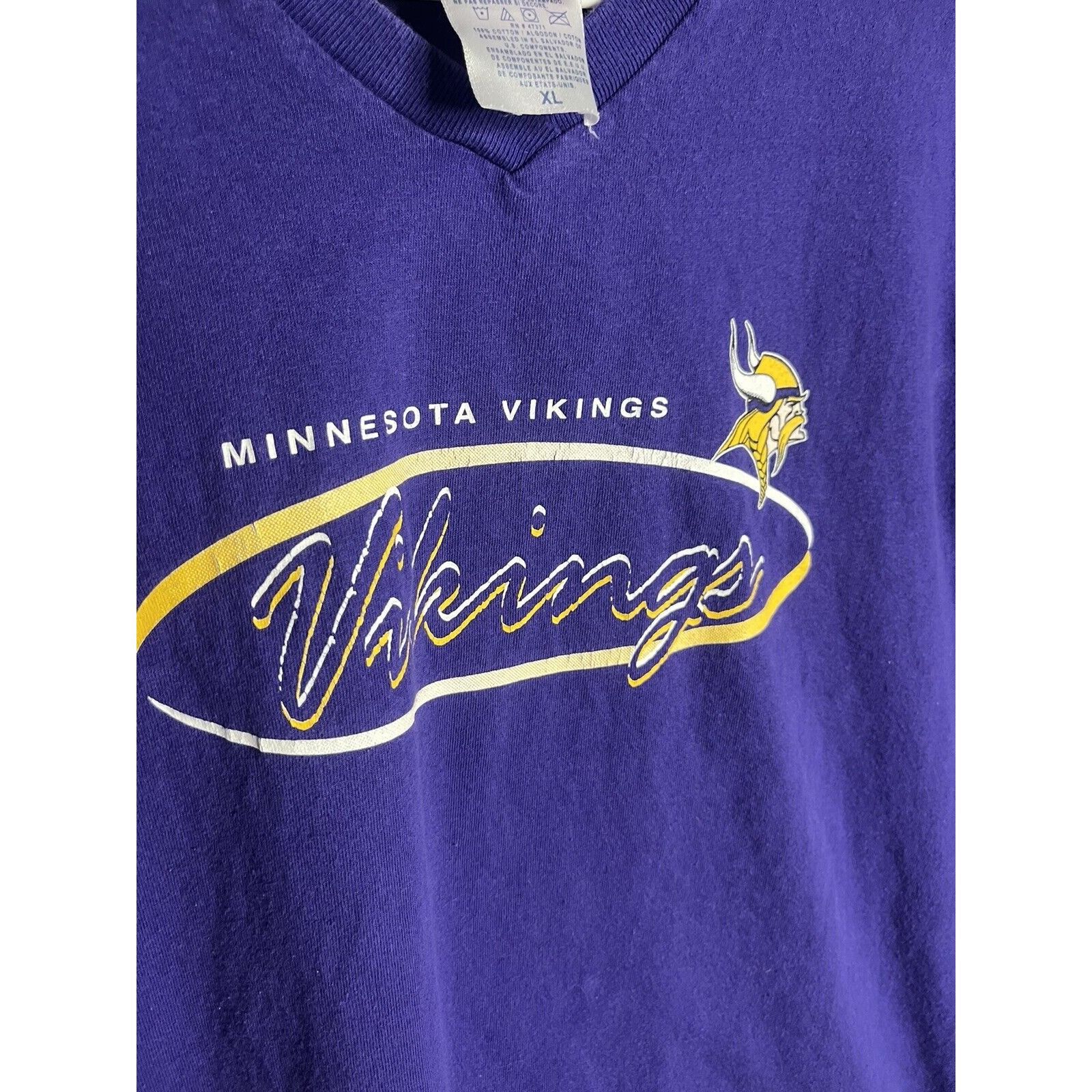 NFL vintage minnesota vikings women shirt size XL v neck short s Size XL / US 12-14 / IT 48-50 - 3 Thumbnail