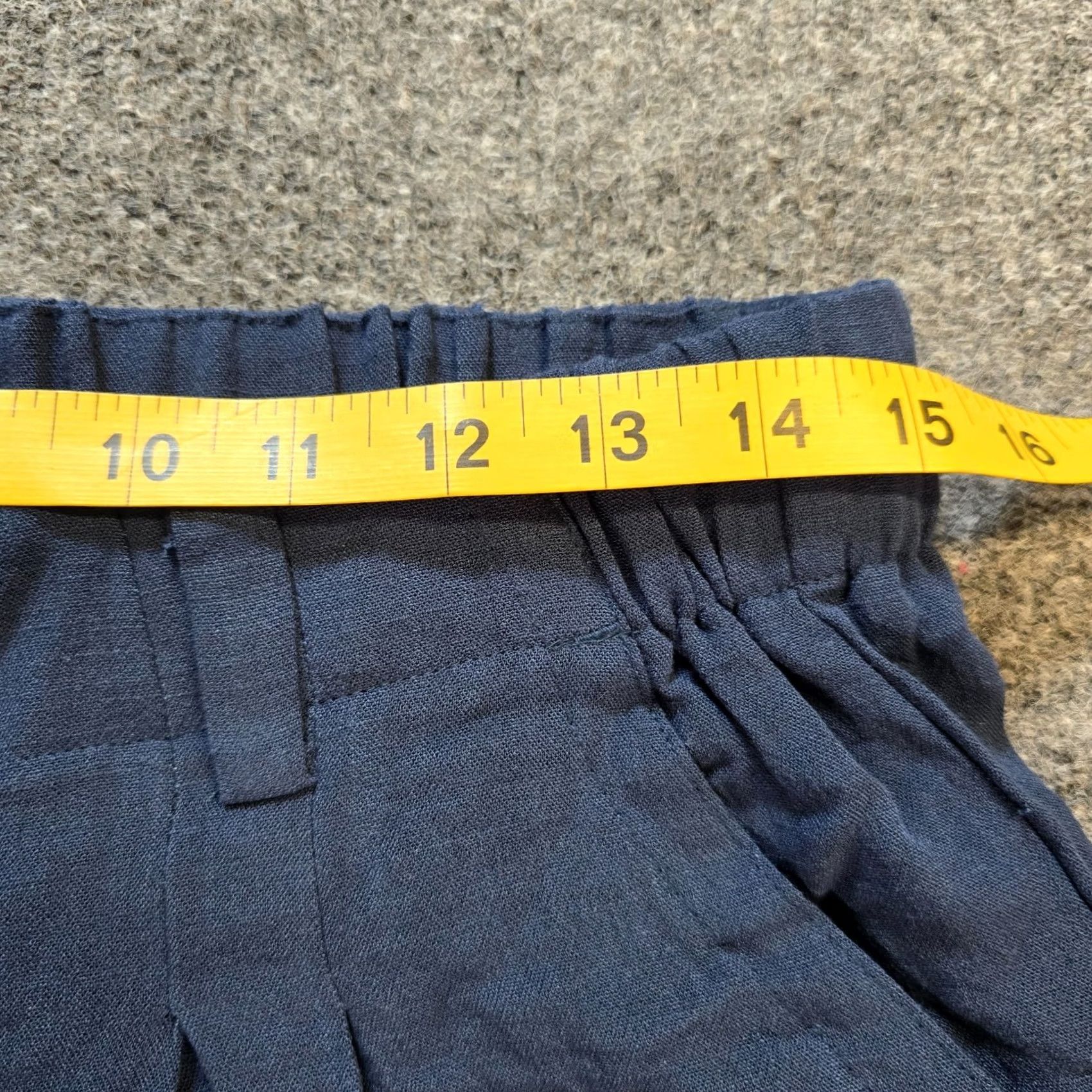 Vintage Halara Pants Womens Petite Large Blue Pleated Wide-Leg Stretch Casual Dress Pants Size 36" / US 14 / IT 50 - 6 Thumbnail