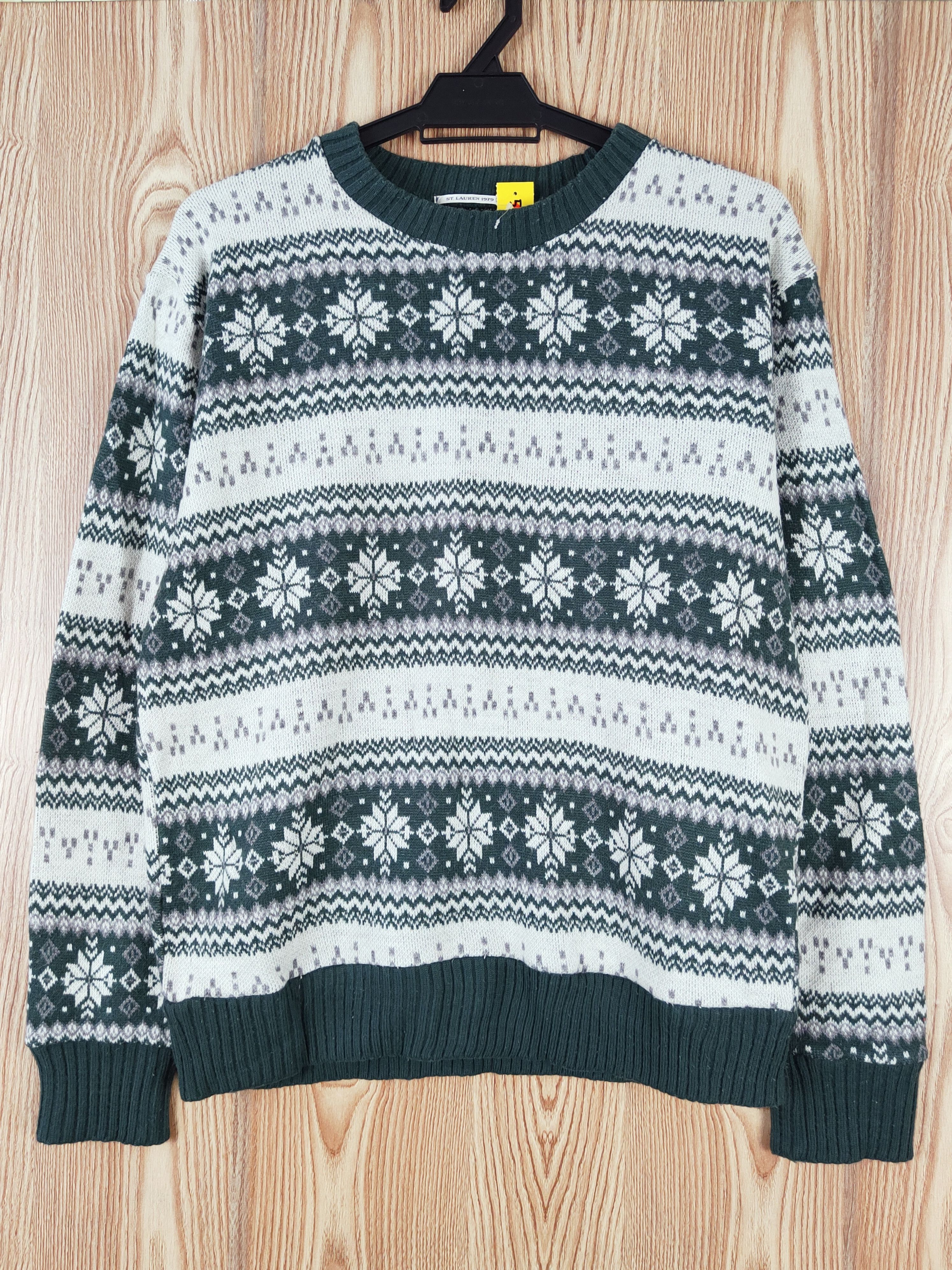 Japanese Brand × Vintage St. Lauren Emerald Knitwear Sweatshirts #W306 Size US M / EU 48-50 / 2 - 1 Thumbnail