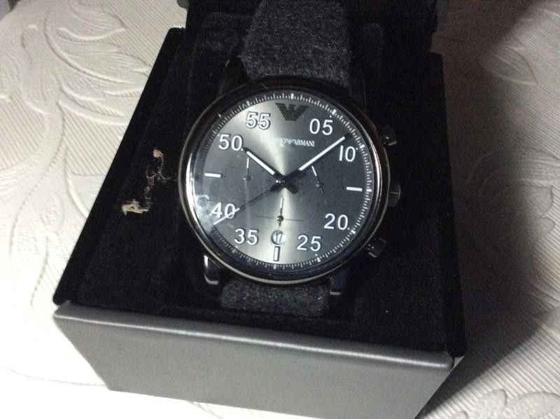 Emporio Armani Emporio Armani men's black watch Size ONE SIZE - 10 Thumbnail