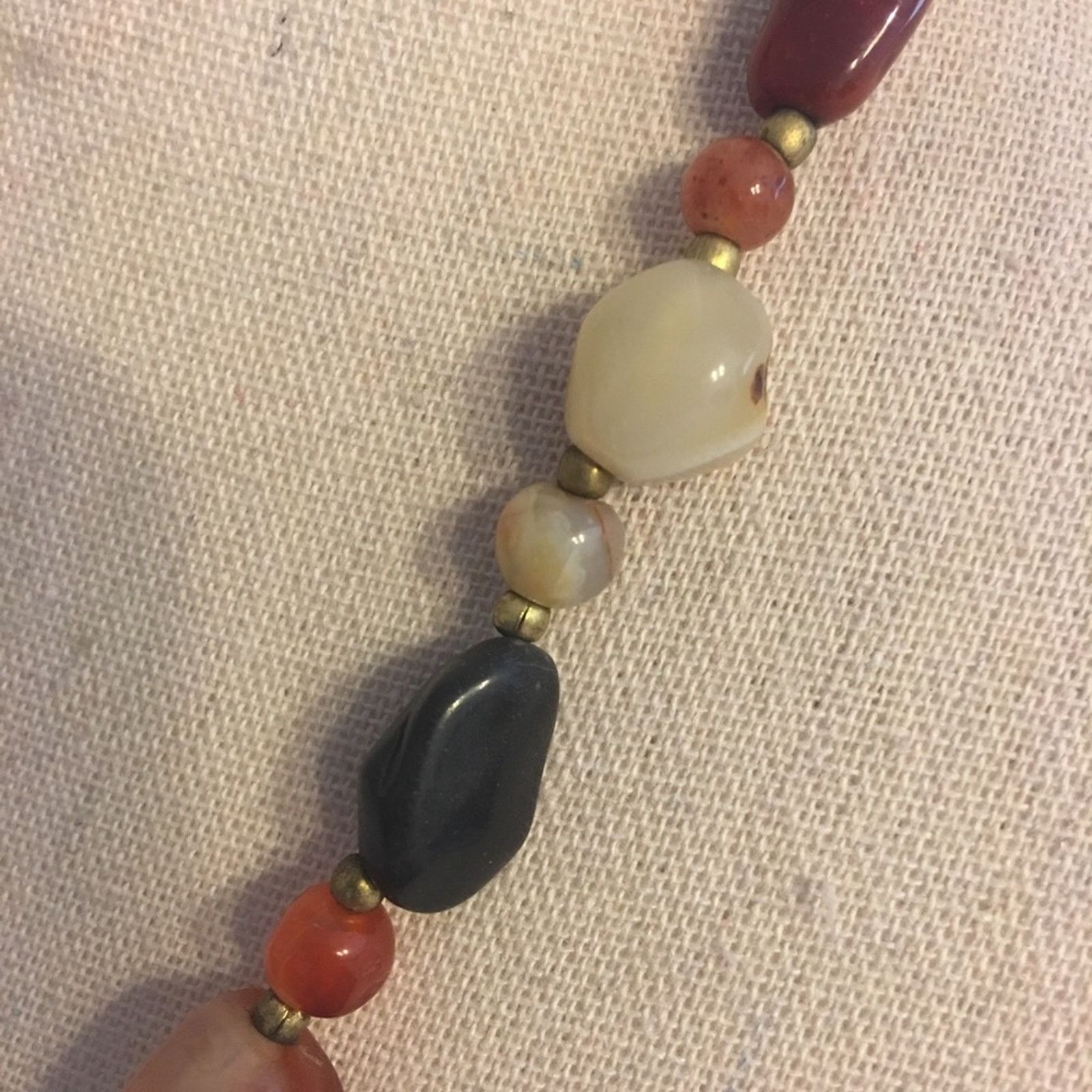 Vintage Vintage 80s genuine polished agate necklace Size ONE SIZE - 3 Thumbnail