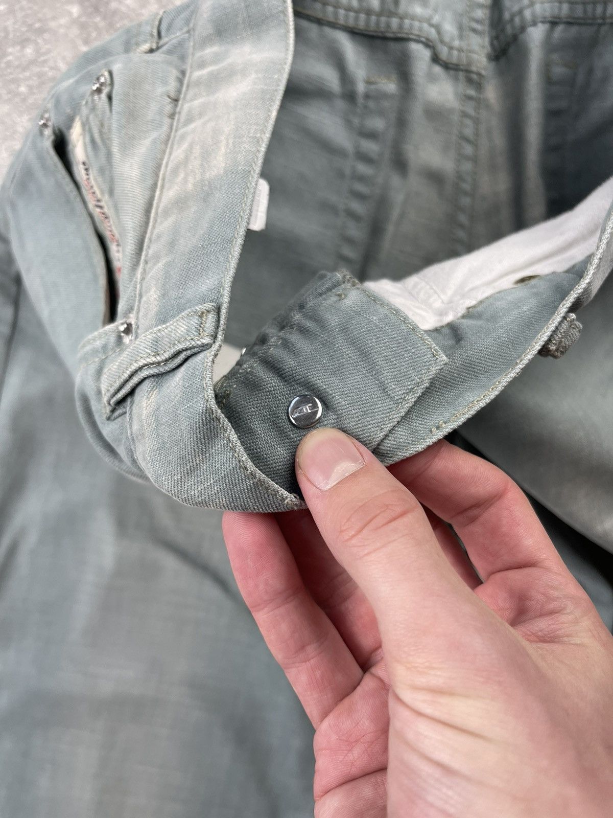 Diesel Diesel Industry Jeans – Faded Green Straight Fit Size US 33 - 10 Thumbnail