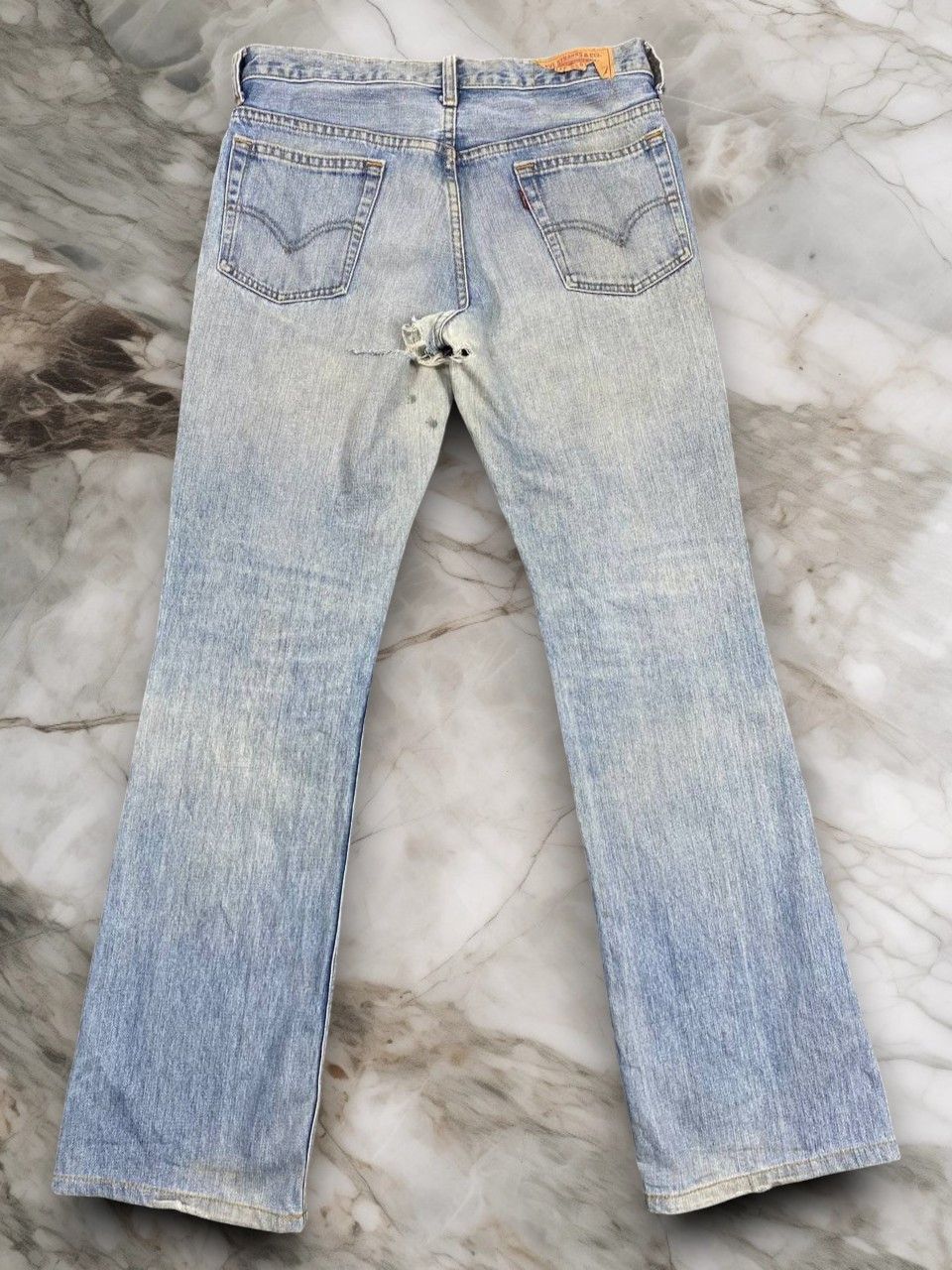 Levi's vintage levis 517 bootcut flare distressed denim nice design Size US 33 - 2 Thumbnail
