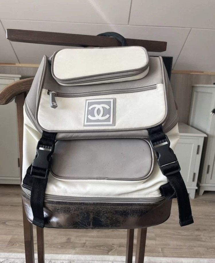 image of Chanel Sports Logo Cc Detail Backpack, Men's