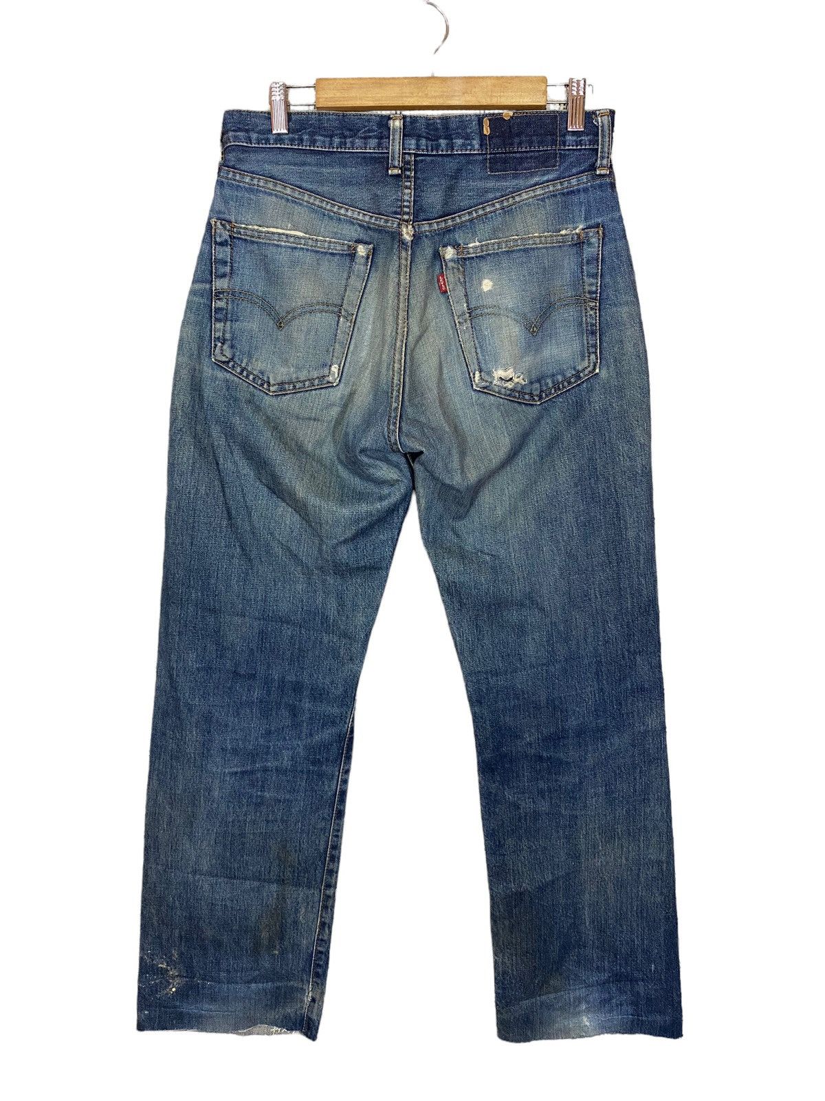 Levi's ‼️VINTAGE LEVIS BIG E 551zxx SELVEDGE DENIM DISTROY‼️ Size US 32 / EU 48 - 1 Thumbnail