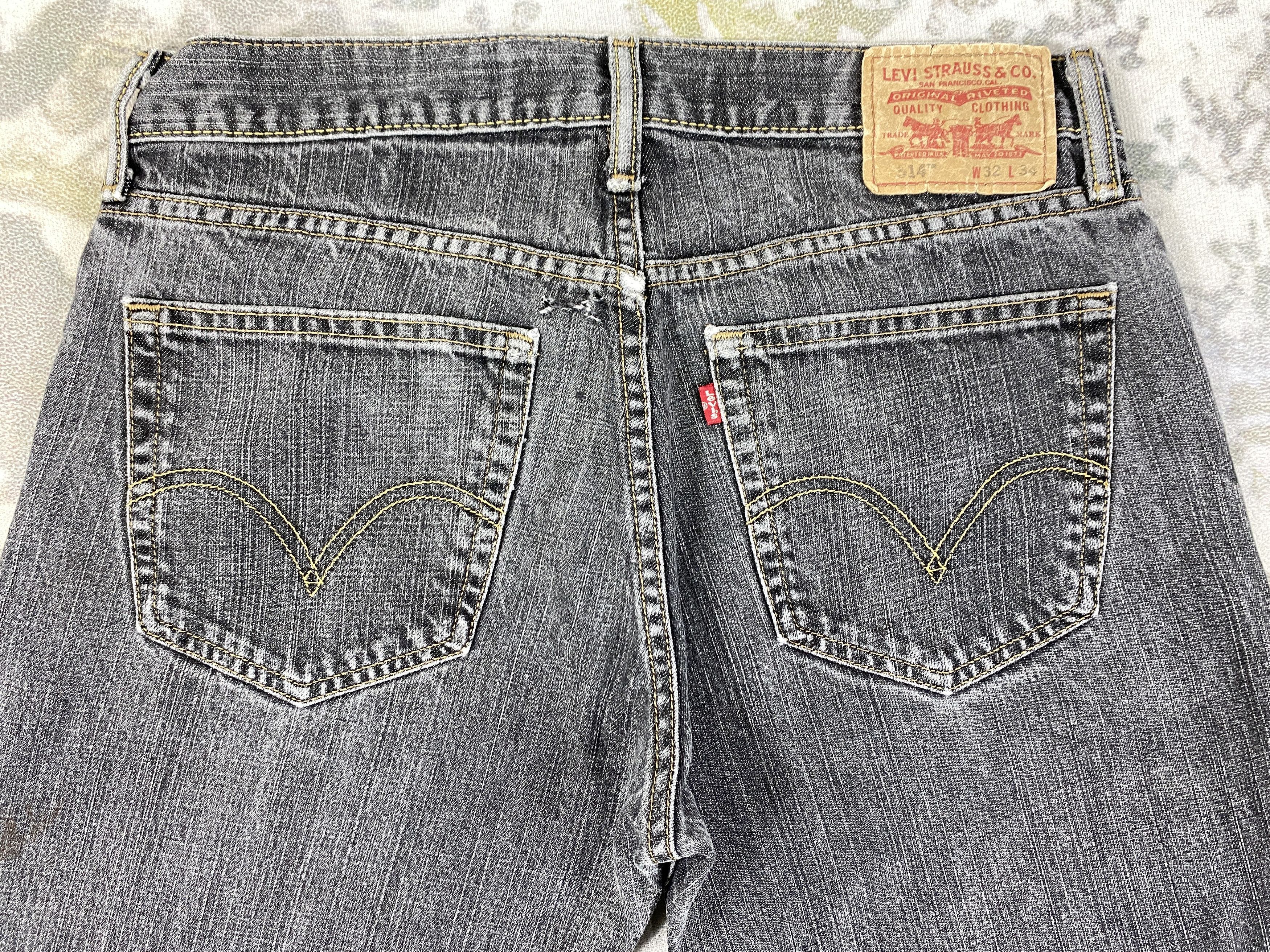 Levi's Black Vintage Levi's 514 Slim Straight Denim 32x34 -JN406 Size US 32 / EU 48 - 4 Thumbnail