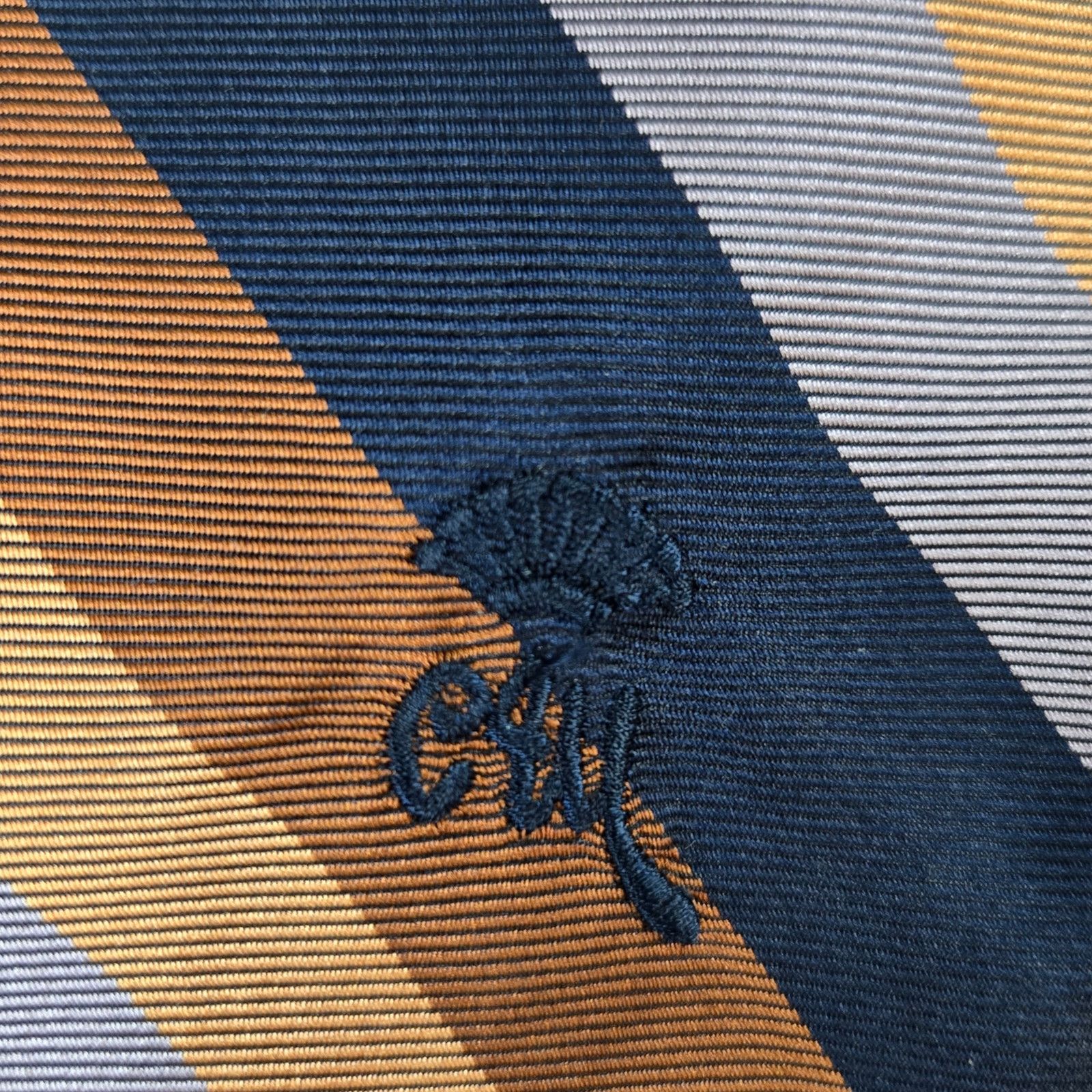 Vintage 60s Black Bronze Striped USA Made Silk Neck Tie Size ONE SIZE - 3 Thumbnail