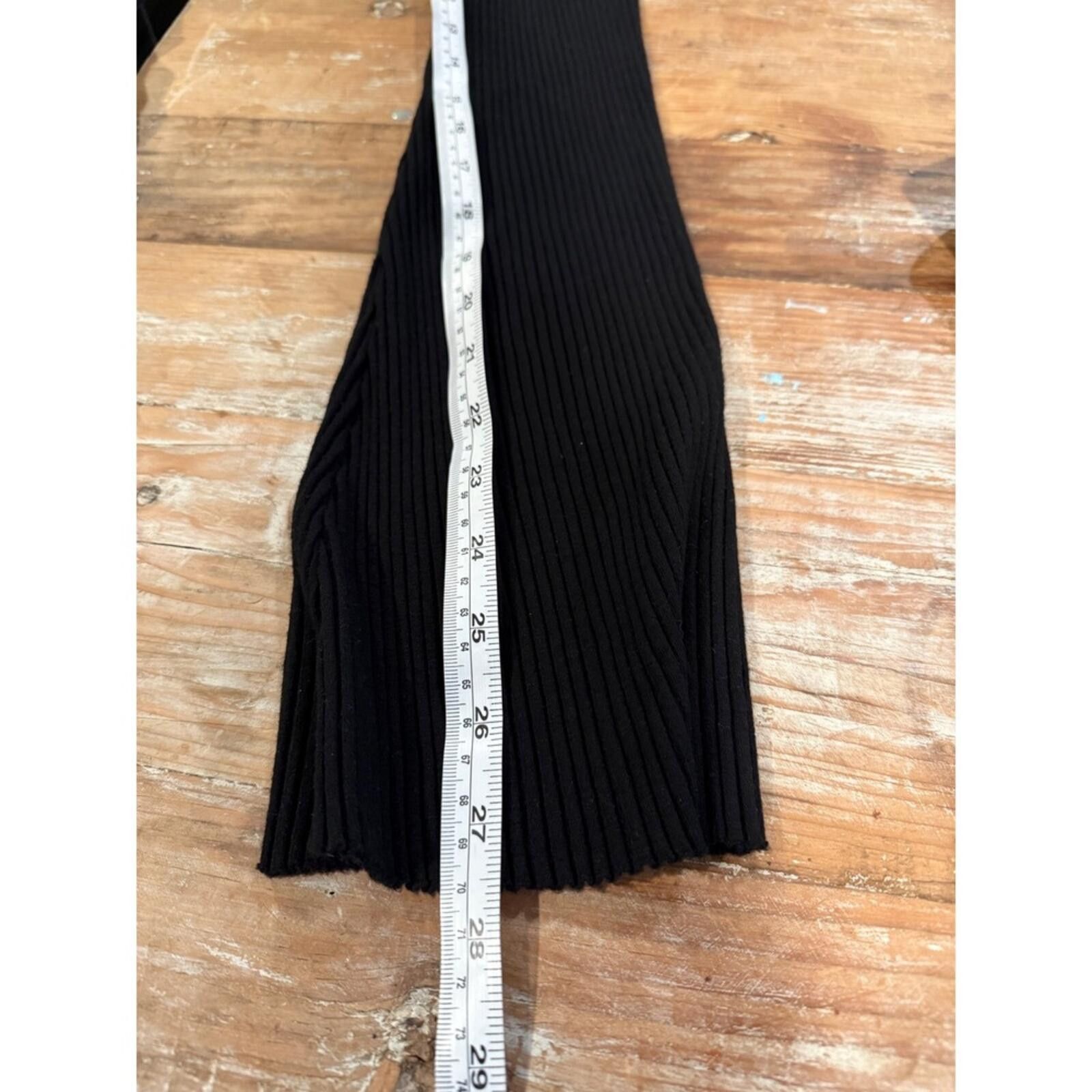Calvin Klein Calé Angelique Ribbed Flare High Rise Knit Leggings XS Size 26" / US 2 / IT 38 - 7 Thumbnail