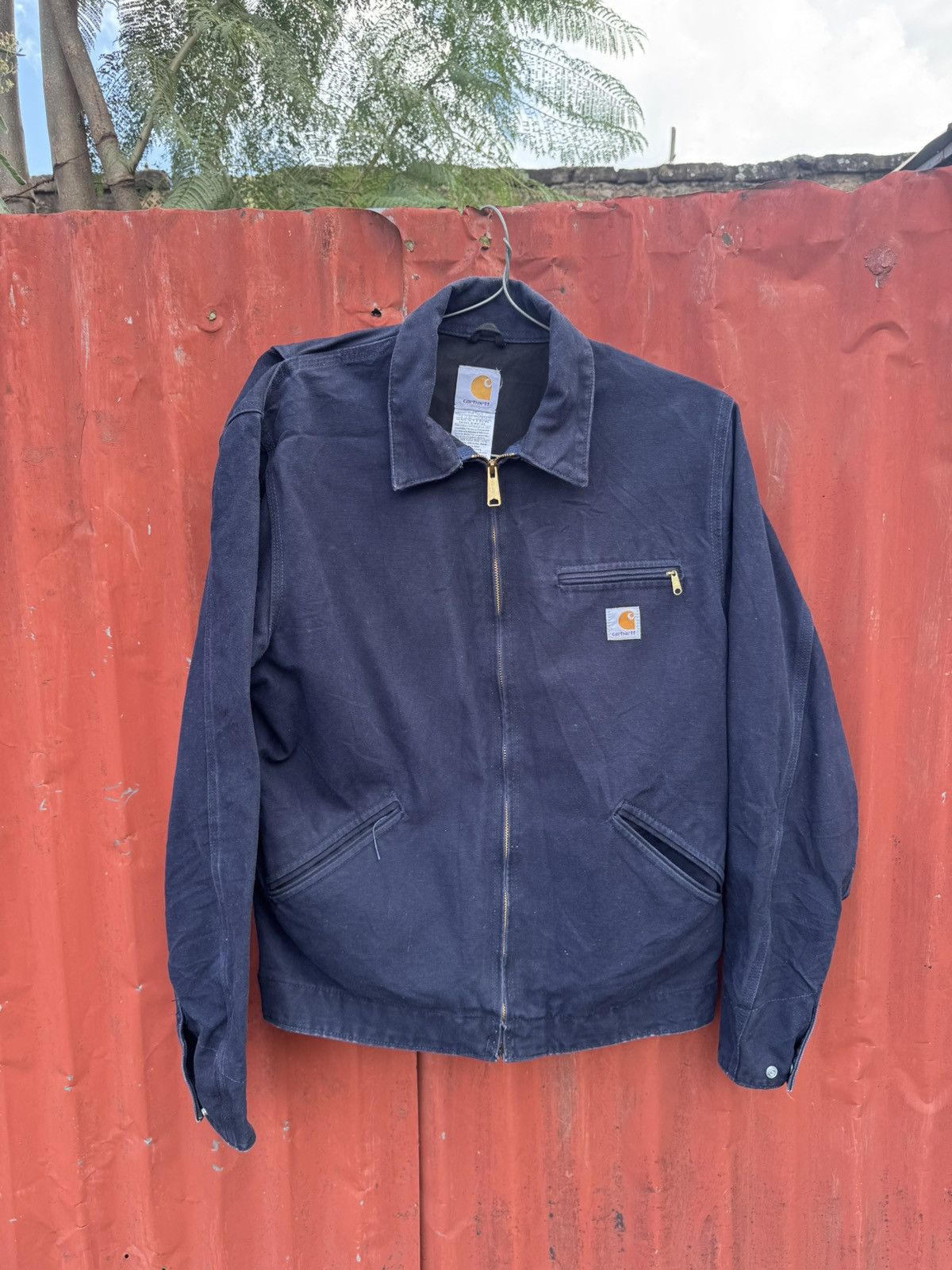 Carhartt Vintage Carhartt detroit blue unlined EJ196MDT Medium Jacket Size US M / EU 48-50 / 2 - 1 Thumbnail