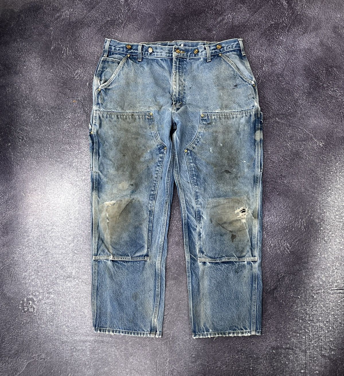 Carhartt Vintage 90s Carhartt Double Knee Faded Baggy Pants Jeans Size US 40 / EU 56 - 1 Thumbnail