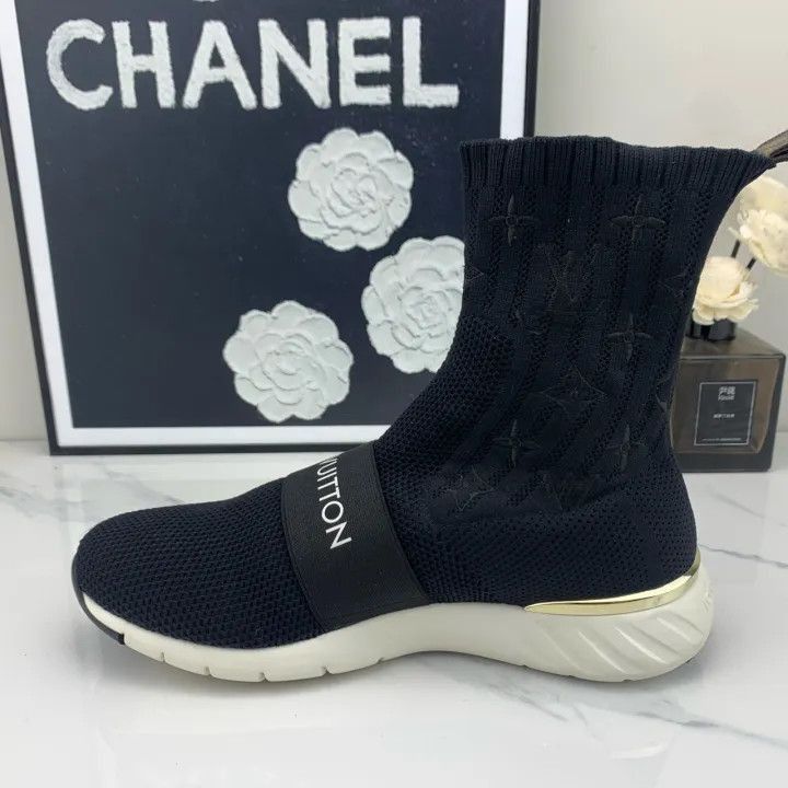 Louis Vuitton Louis Vuitton Black Knitted Ankle Boots -2508 Size US 6.5 / EU 39-40 - 9 Thumbnail