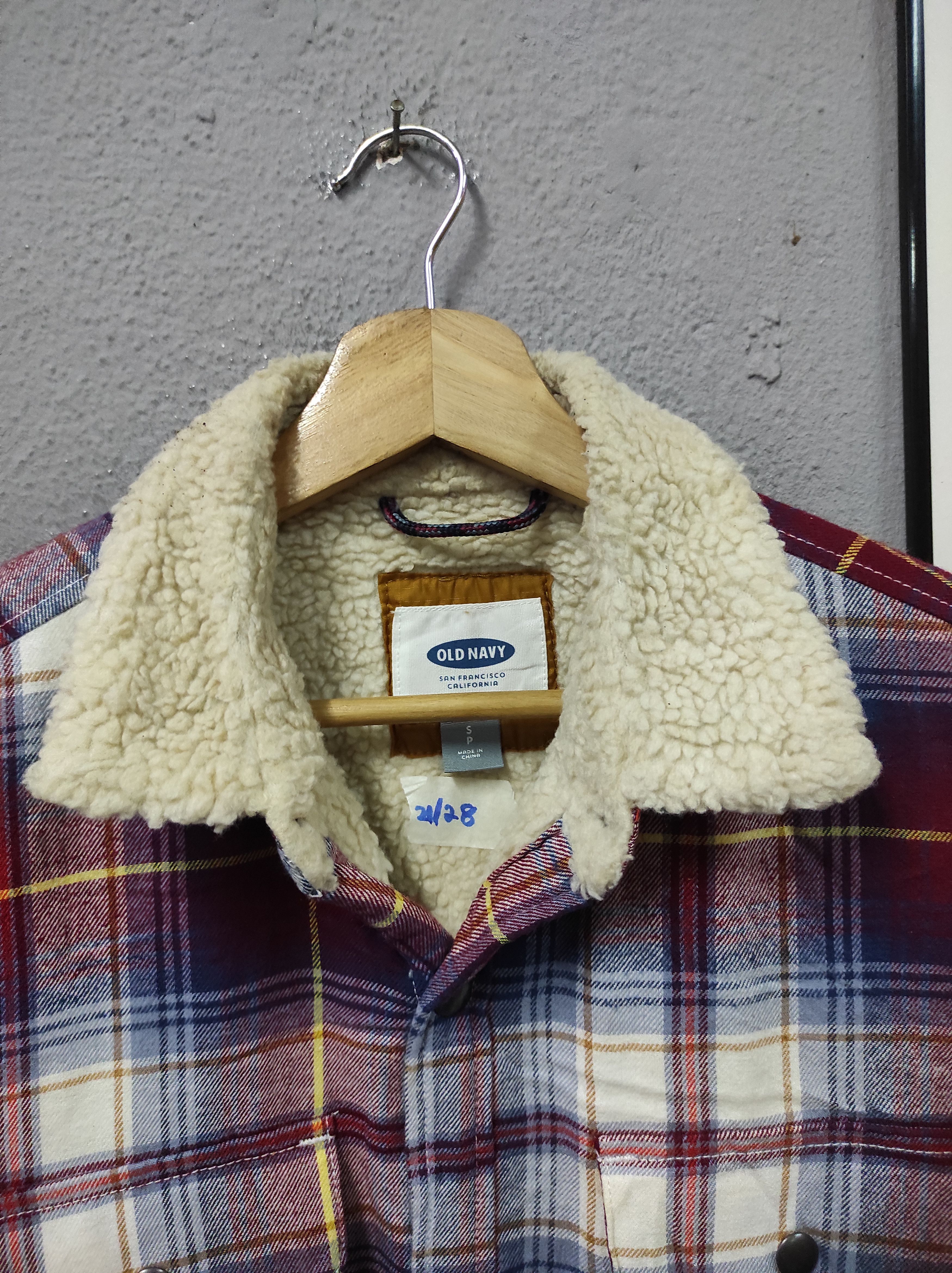 Japanese Brand × Old Navy OLD NAVY PLAID DOUBLE POCKET LINING SHERPA JACKET SHIRT Size US S / EU 44-46 / 1 - 4 Thumbnail