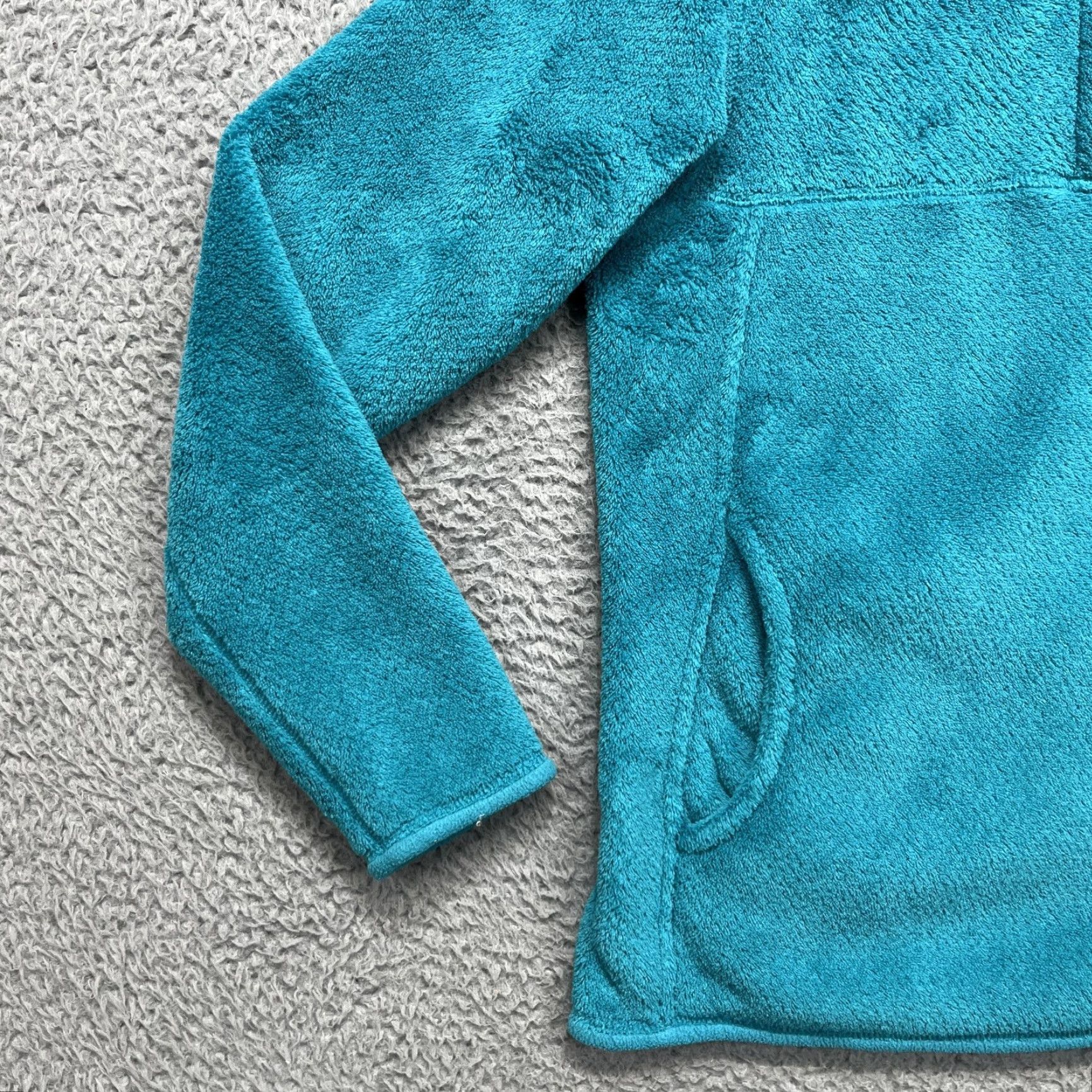 Patagonia VINTAGE Patagonia Re-Tool Snap-T Pullover Jacket Womens Small Teal Polartec Fleece 25442 Size S / US 4 / IT 40 - 4 Thumbnail