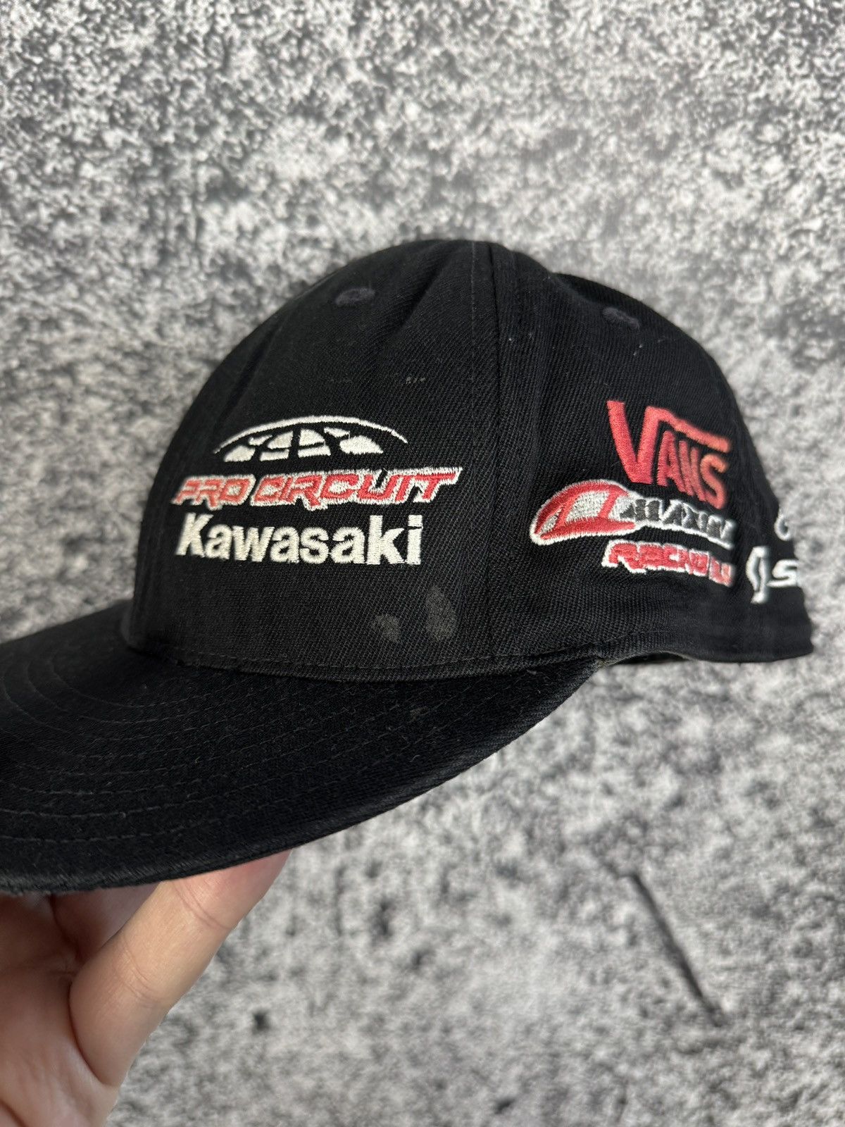 Vintage Kawasaki Monster Racing Cap Hat Vans Vintage Formula 1 Size ONE SIZE - 6 Thumbnail