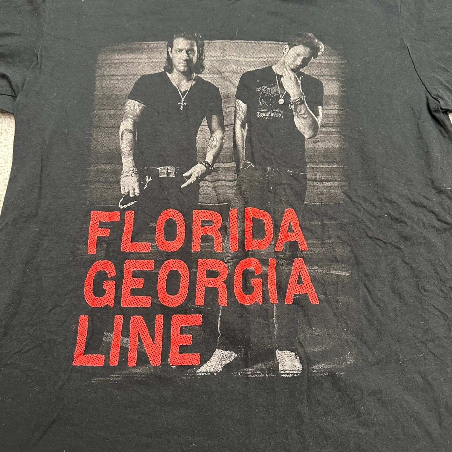 Gildan VINTAGE Gildan Softstyle T-Shirt Mens XL Black Florida George Line Tour 2015 Tee Band Rock Size US XL / EU 56 / 4 - 4 Thumbnail