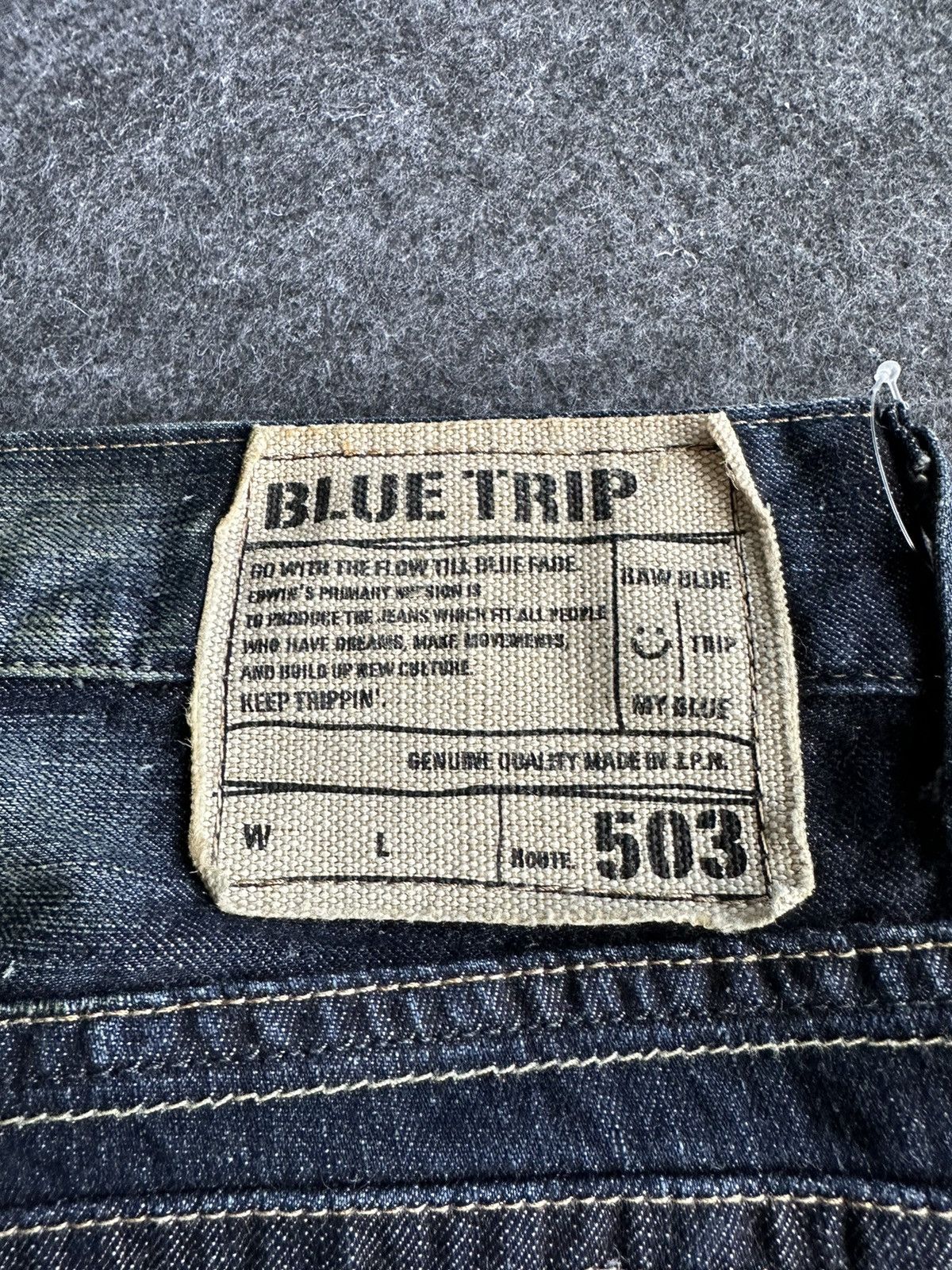Edwin Vintage Edwin 503 Blue Trip Flare Washed Denim D383 Size US 28 / EU 44 - 8 Thumbnail