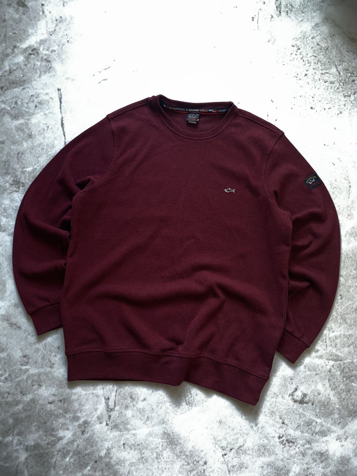 Paul & Shark × Vintage Paul Shark Luxury Italian Designers Sweater Y2k Dark Cherry Size US L / EU 52-54 / 3 - 1 Thumbnail