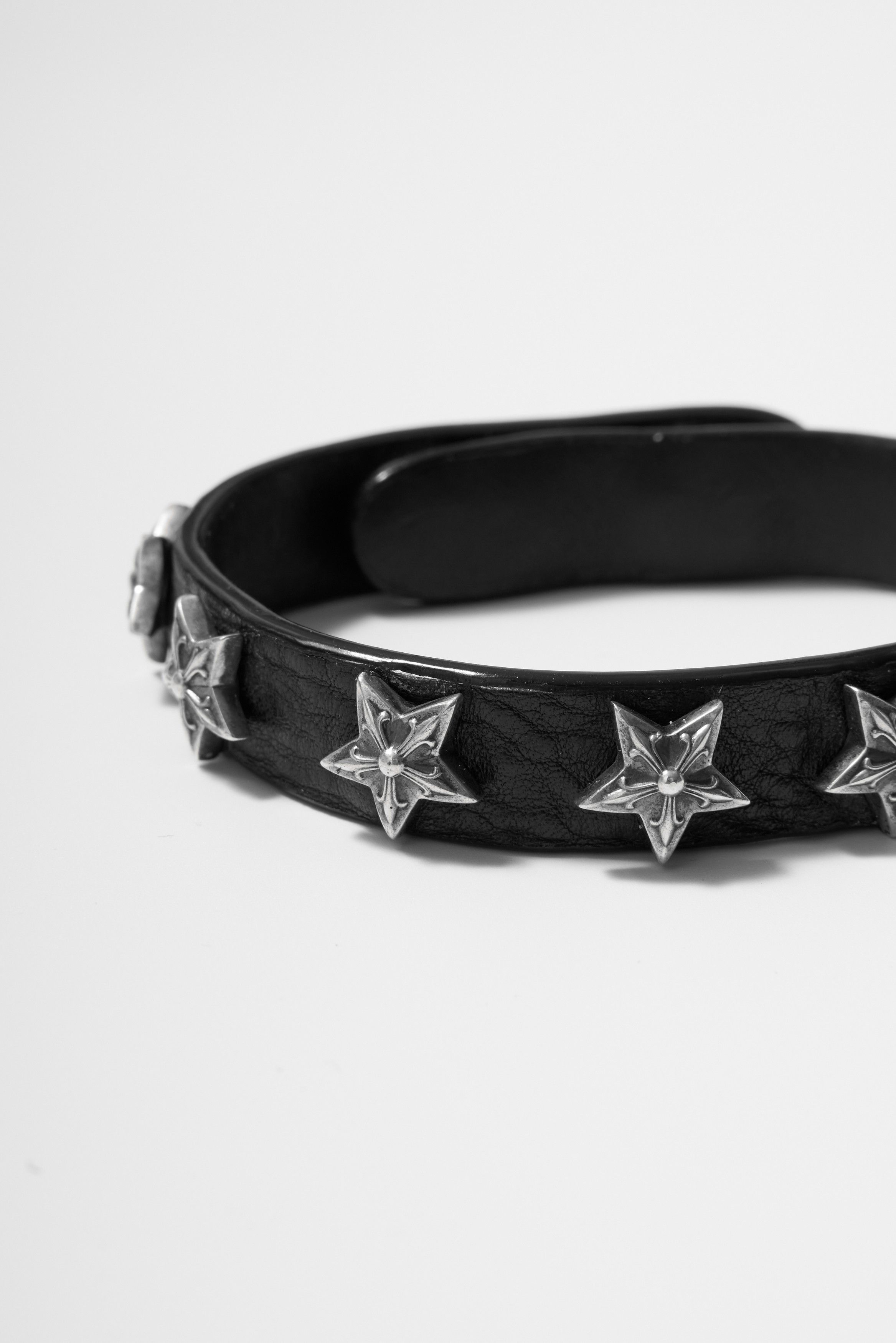 Chrome Hearts Chrome Hearts 2 BTTN/ 2 SNAP Star silver bracelet black Size ONE SIZE - 4 Thumbnail
