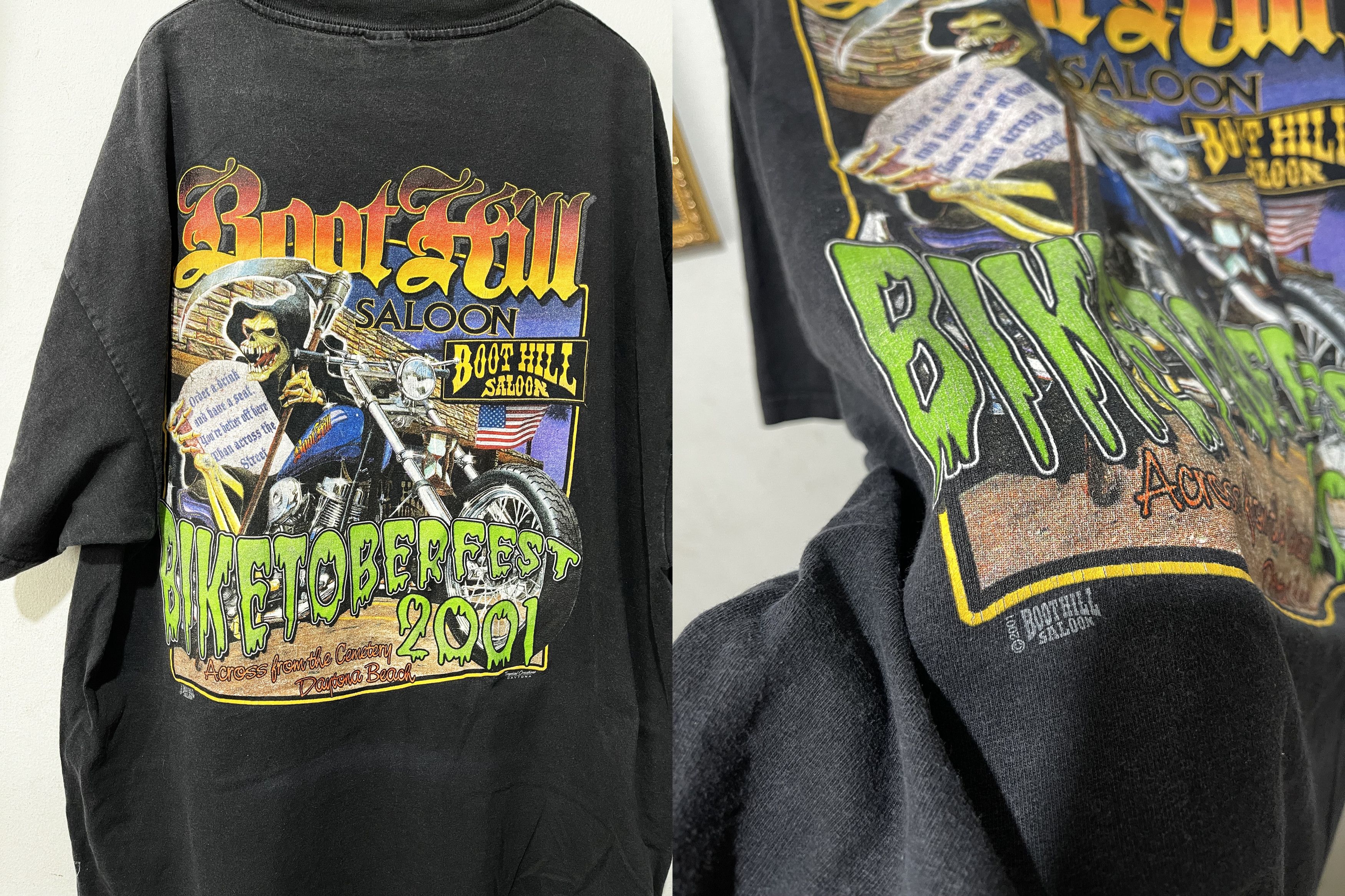 Daytona × Harley Davidson × Vintage Vintage 2001 Biketoberfest Boot Hill Saloon Pocket Tee Size US XXL / EU 58 / 5 - 2 Thumbnail