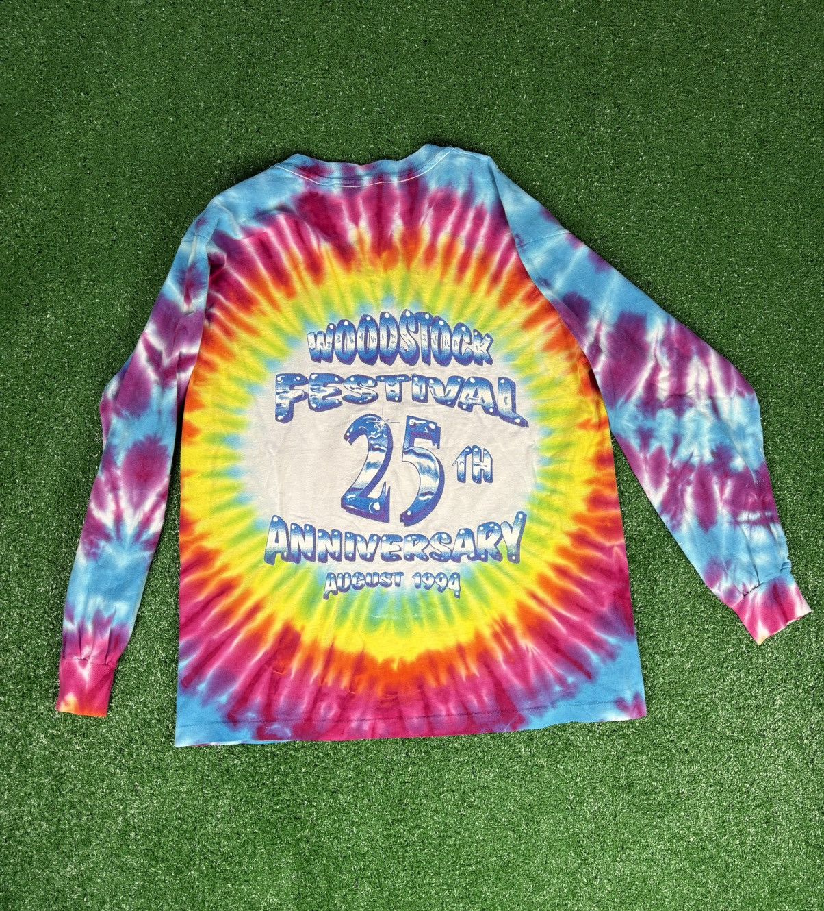 Band Tees × Vintage Vintage 1994 Woodstock Festival 25 Anniversary Long Sleeve Size US XL / EU 56 / 4 - 2 Thumbnail