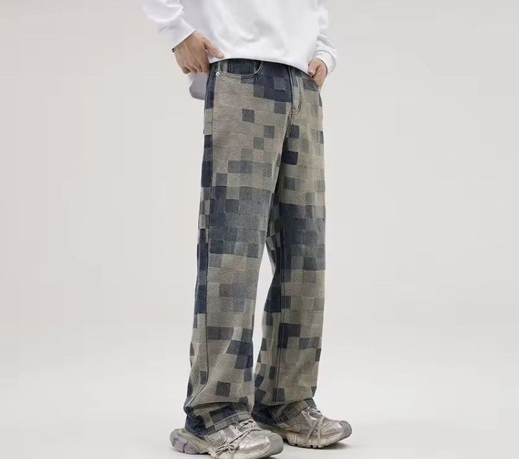 Japanese Brand Y2K Digital Camo Block Jeans (3D Pixelated) Size US 33 - 2 Thumbnail
