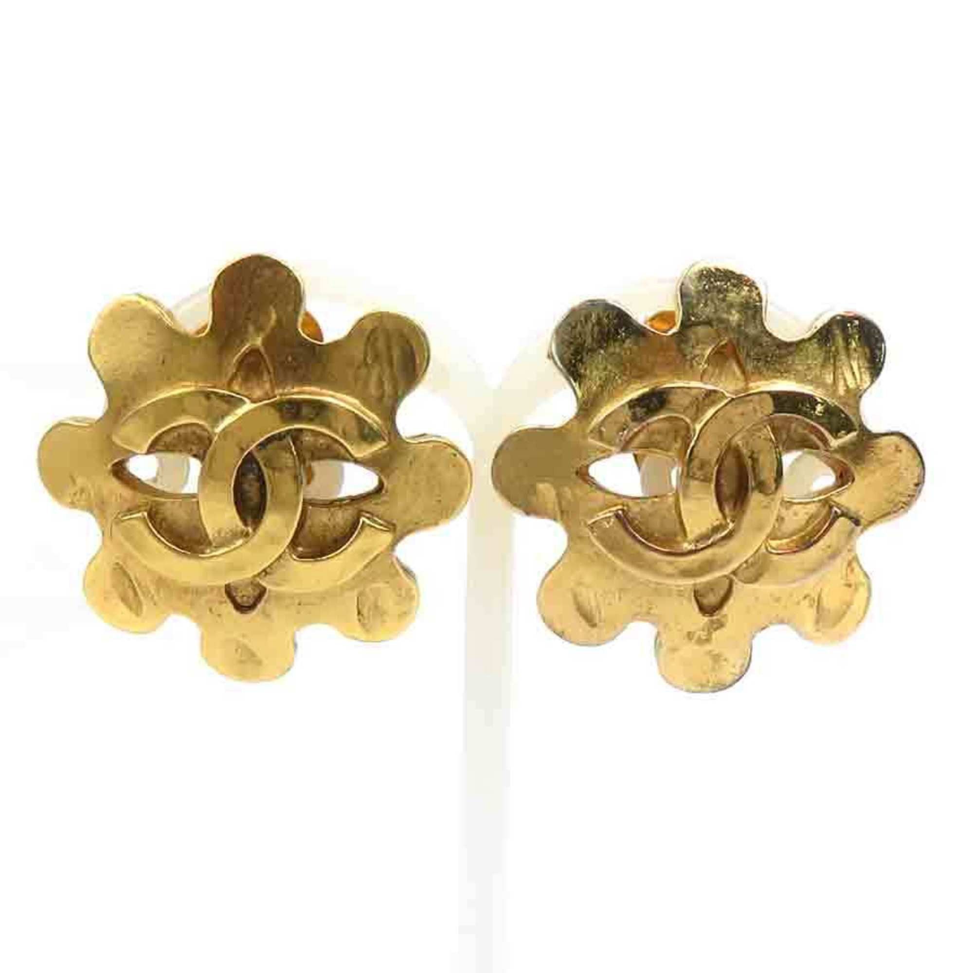 Chanel CHANEL Coco Mark Metal Gold Earrings for Women e61142a Size ONE SIZE - 1 Thumbnail