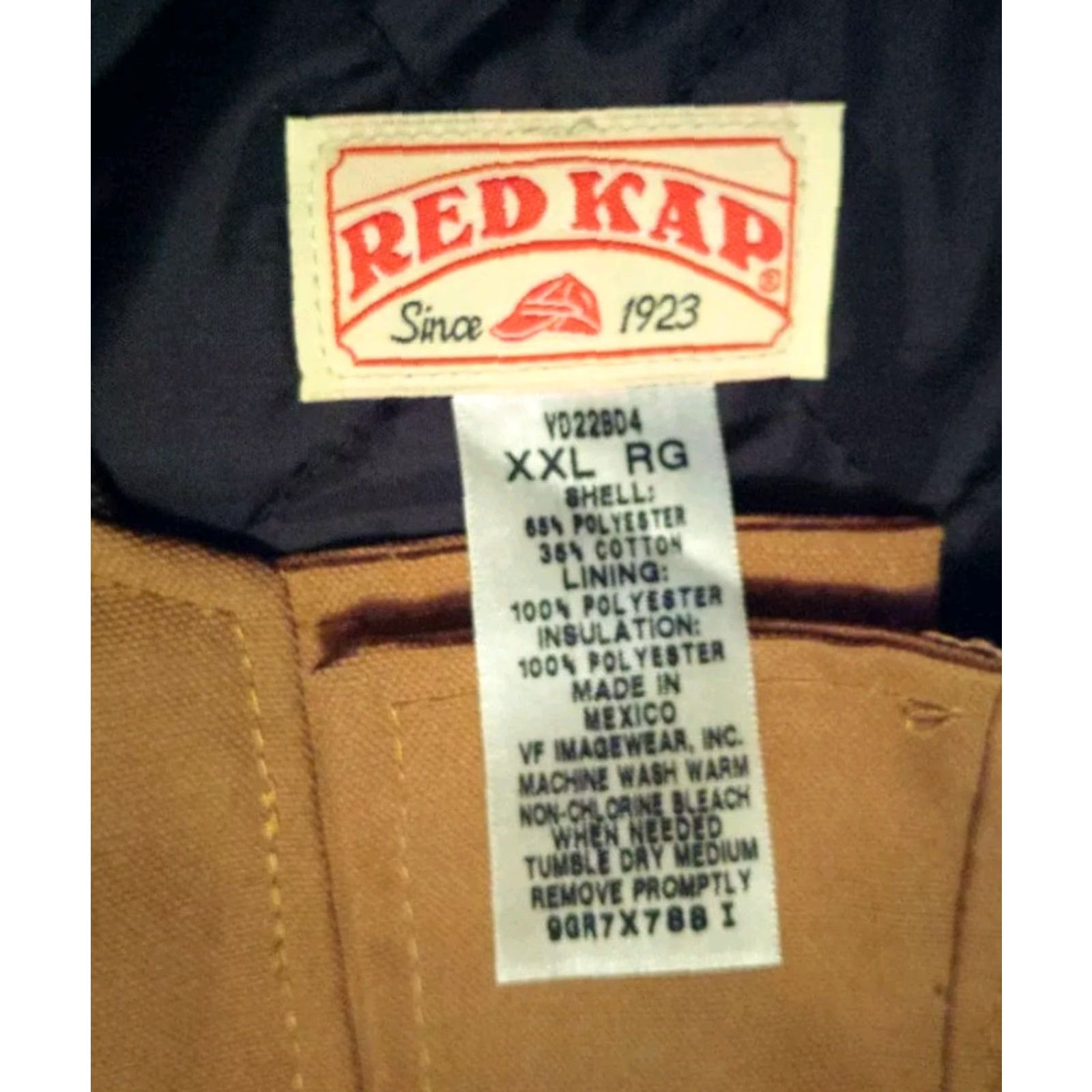 Red Kap VINTAGE Red Kap Vest Shirt 2XL Tan Tan Brown Mens Quilted Workwear Full Zip Pockets 80s 90s Size US XXL / EU 58 / 5 - 2 Thumbnail