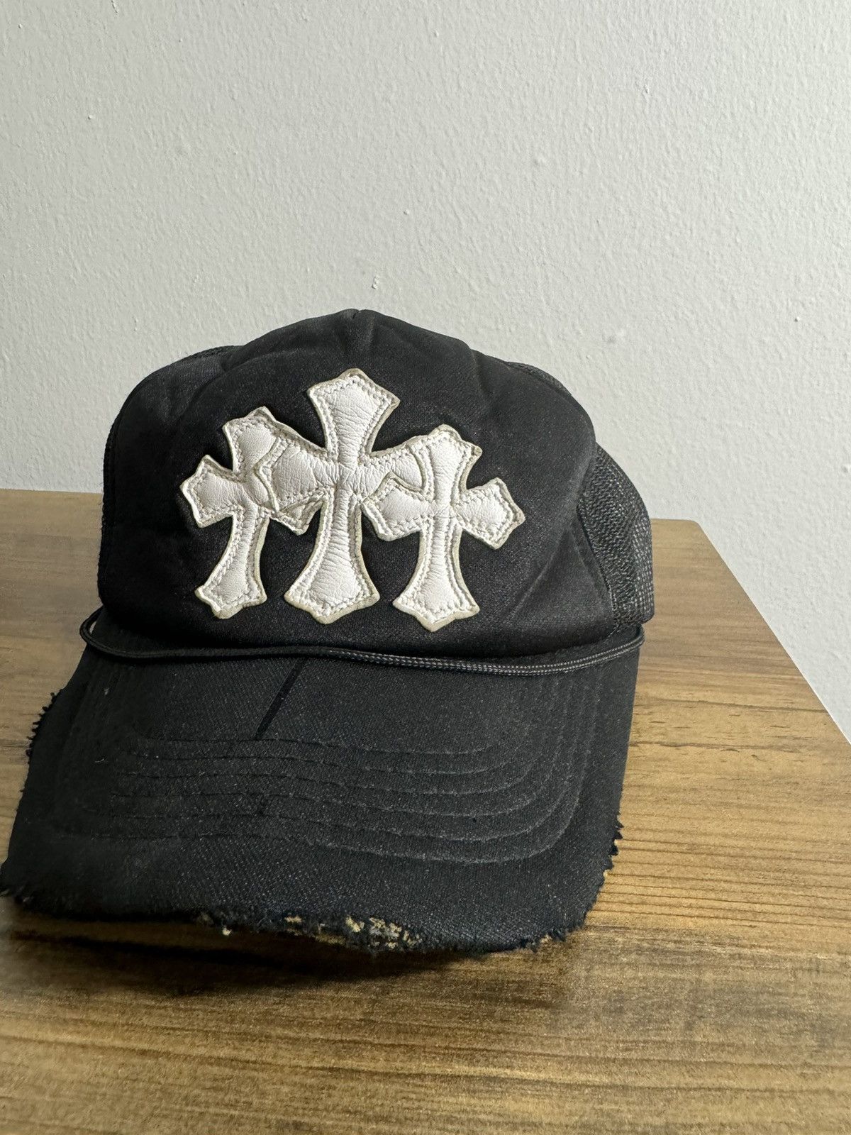 Chrome Hearts 90s Triple Cross Patch Trucker Hat Size ONE SIZE - 3 Thumbnail