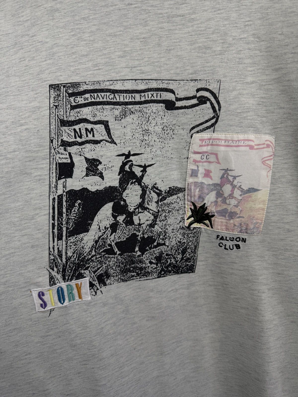 Carlo Colucci 🇫🇷 Vintage 90s Carlo Colucci Tripolitaine Retro Picture T-Shi Size US XL / EU 56 / 4 - 4 Thumbnail