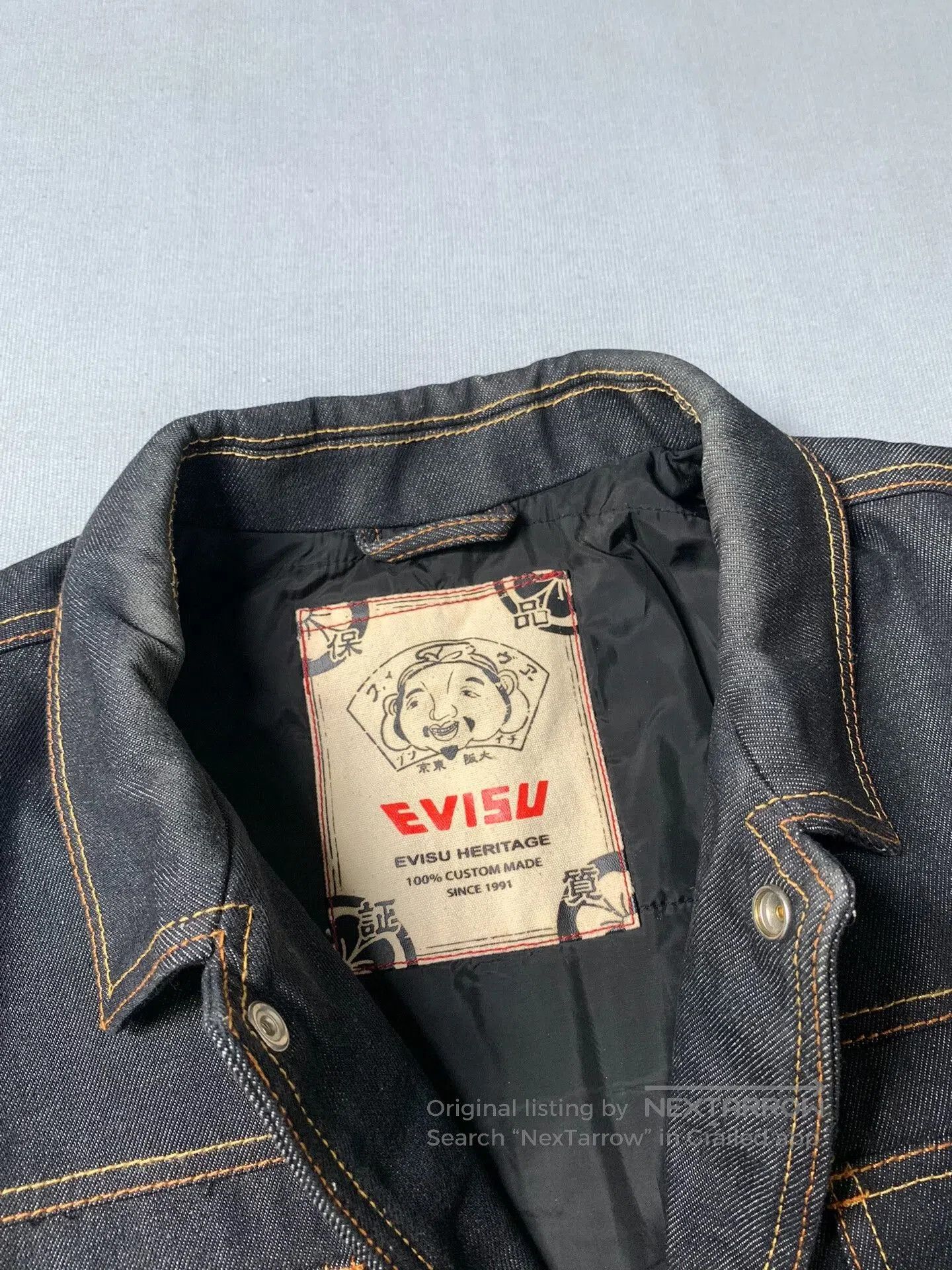 Evisu Evisu Denim Baseball Coach Jacket. Size US L / EU 52-54 / 3 - 4 Thumbnail