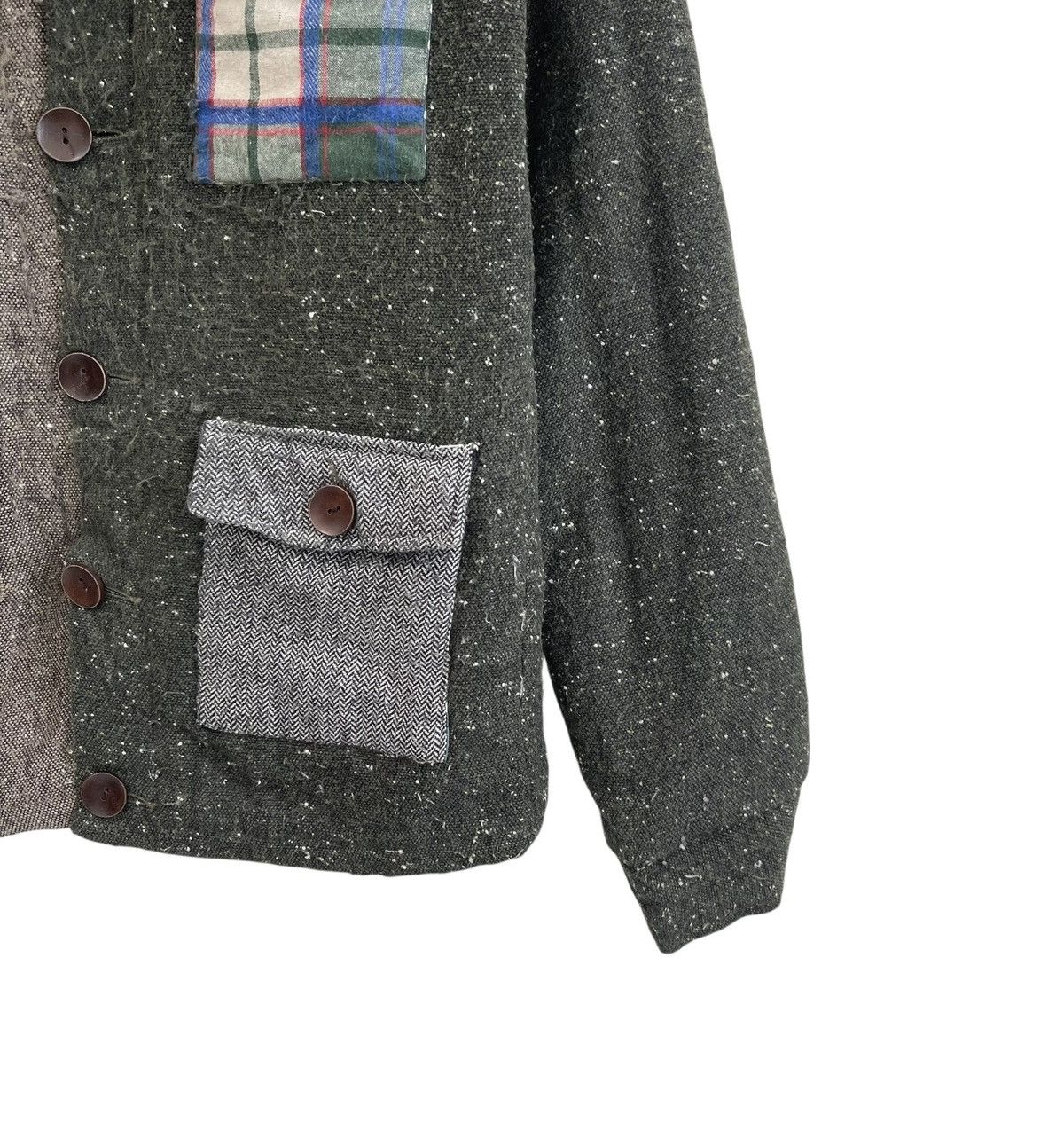 Japanese Brand Vintage Patchwork Wool Button Jacket Size US S / EU 44-46 / 1 - 7 Thumbnail