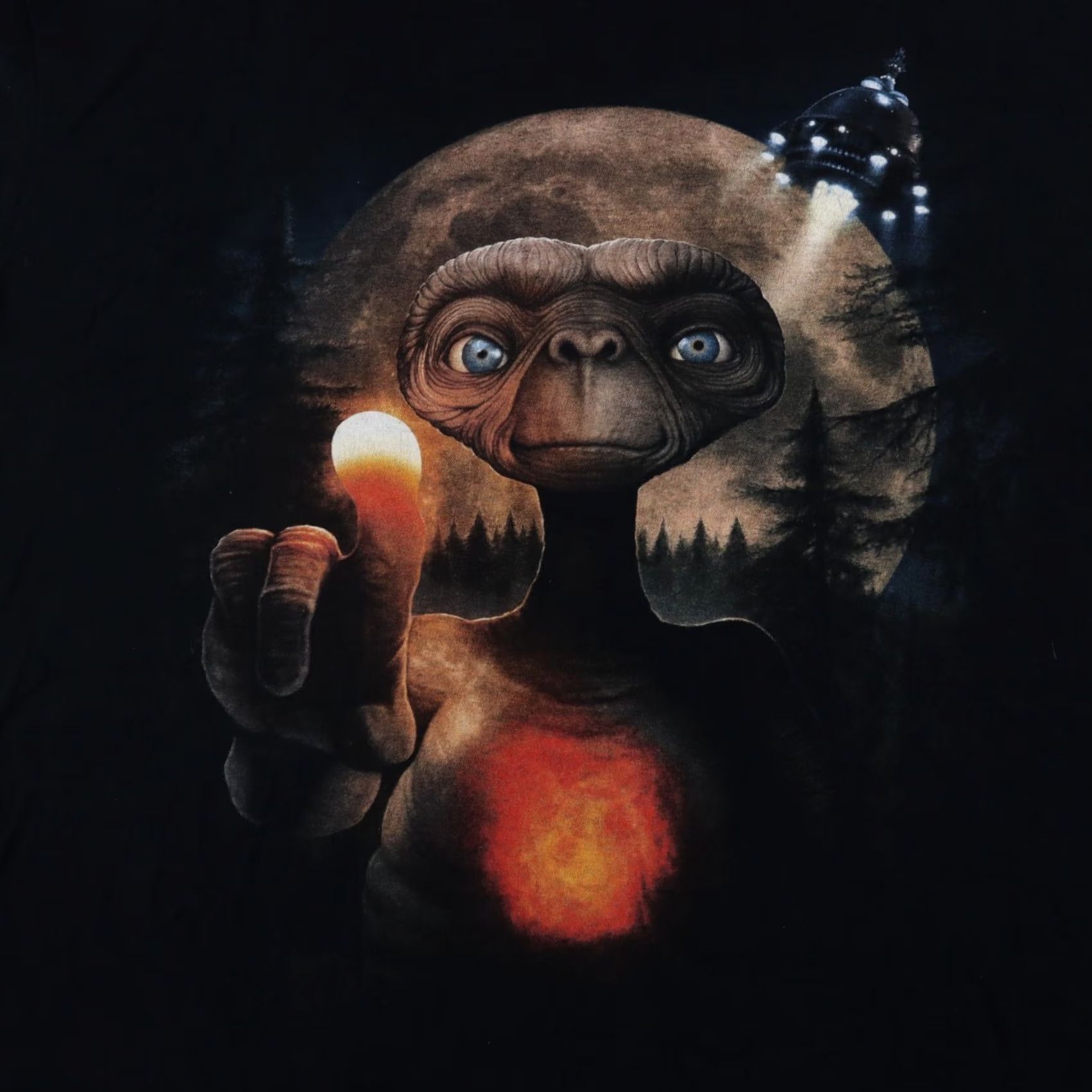 Vintage FRIGHT RAGS E.T. the Extra-Terrestrial Shirt Mens XL Black Movie Size US XL / EU 56 / 4 - 2 Thumbnail