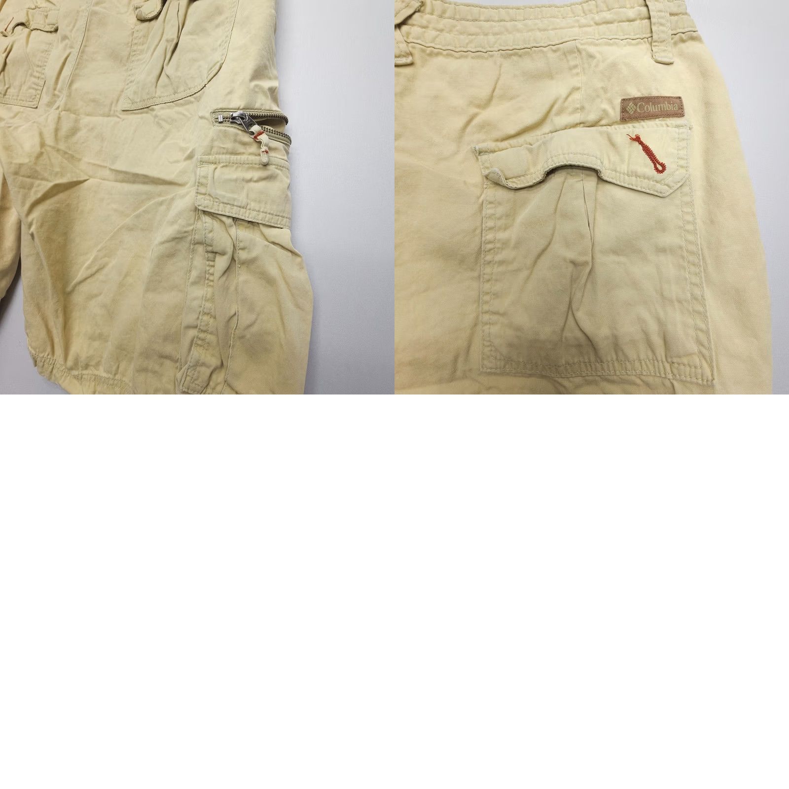 Vintage Columbia Cargo Shorts Mens 36 Yellow Twill 2000s Pockets Cargo Pocket Casual Travel Workwear Outdoor Size US 36 / EU 52 - 8 Thumbnail