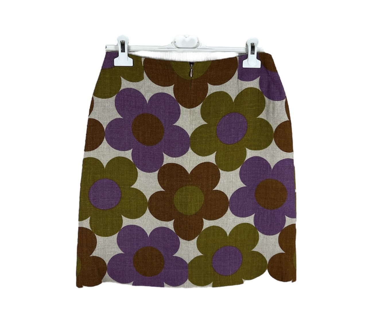 Celine Vintage Celine France linen full print floral mini skirt Size 27" / US 4 / IT 40 - 2 Thumbnail