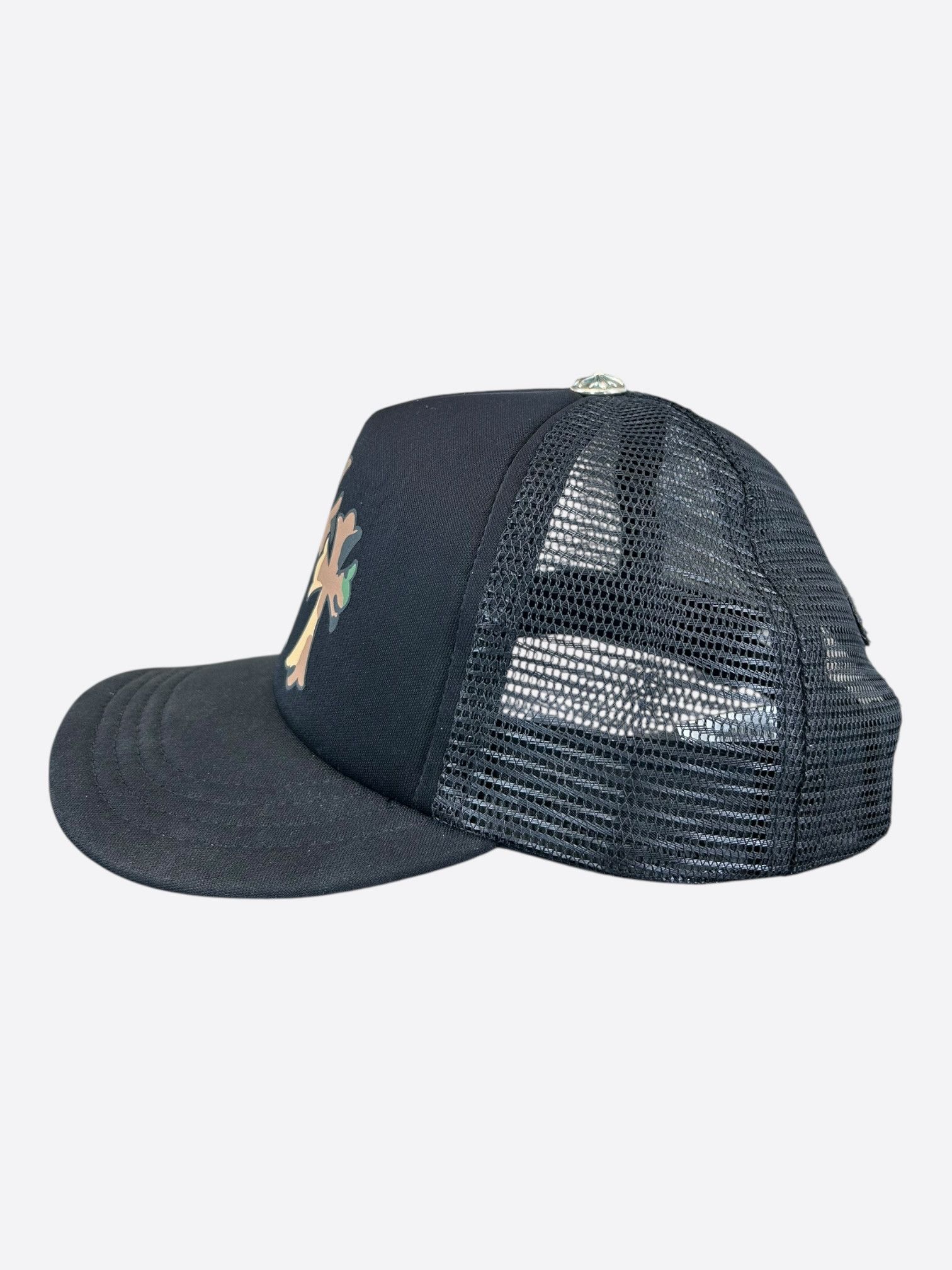 Chrome Hearts Chrome Hearts Black & Camouflage Cross Trucker Hat Size ONE SIZE - 4 Thumbnail