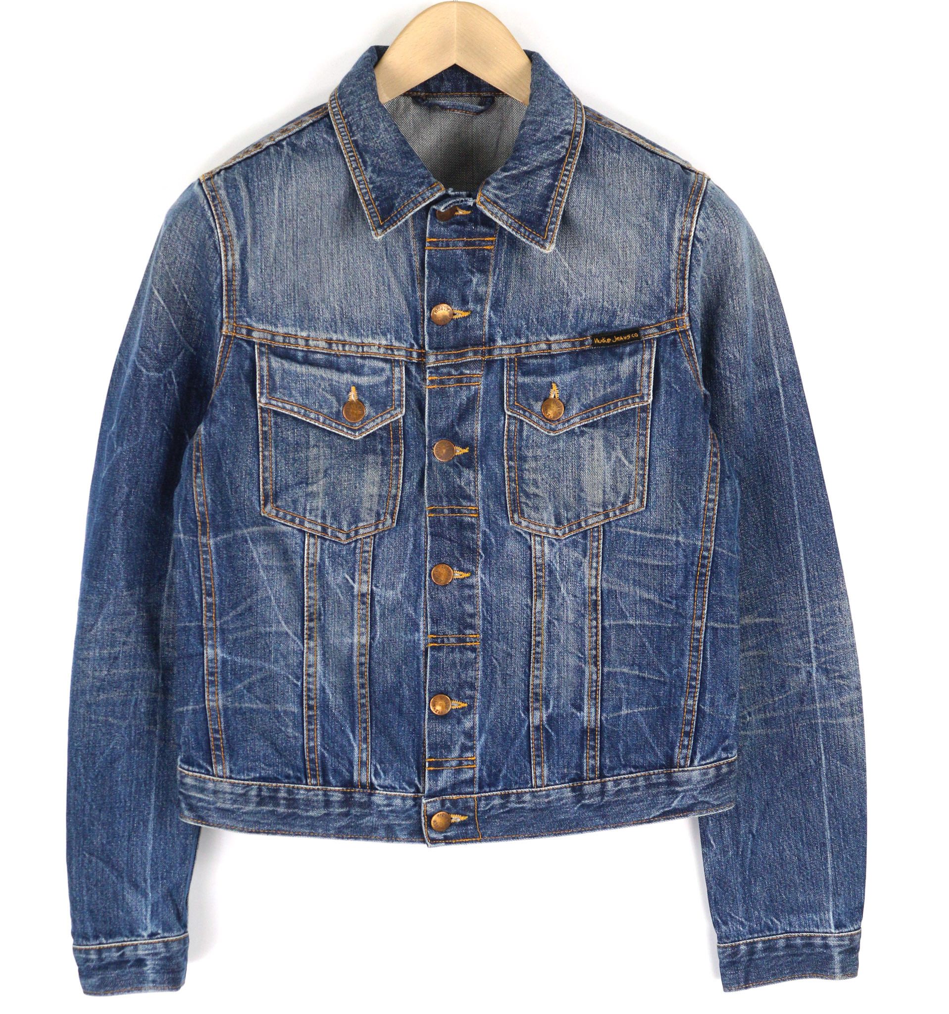 Nudie Jeans TERRY S Light Vintage Washed Blue Jacket 81605 Size US S / EU 44-46 / 1 - 1 Thumbnail