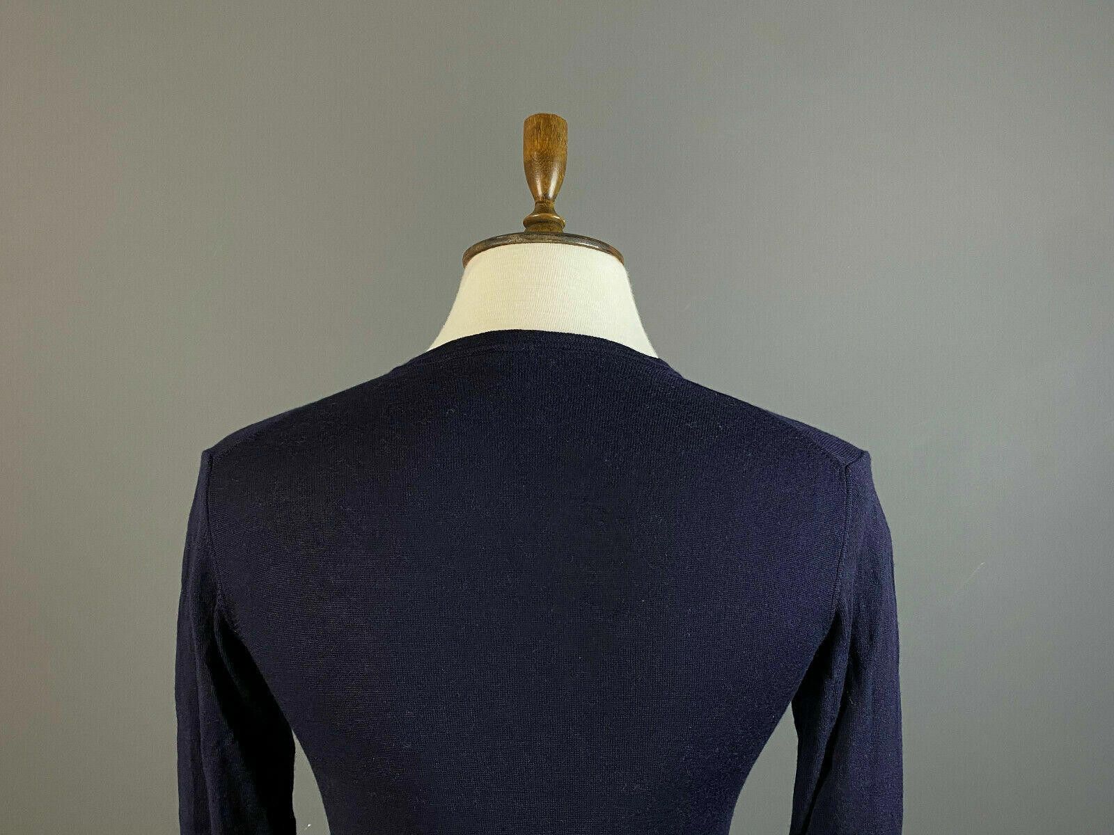 Peuterey Men Peuterey Blue Wool Blend V-Neck Sweater Size S Size US S / EU 44-46 / 1 - 9 Thumbnail