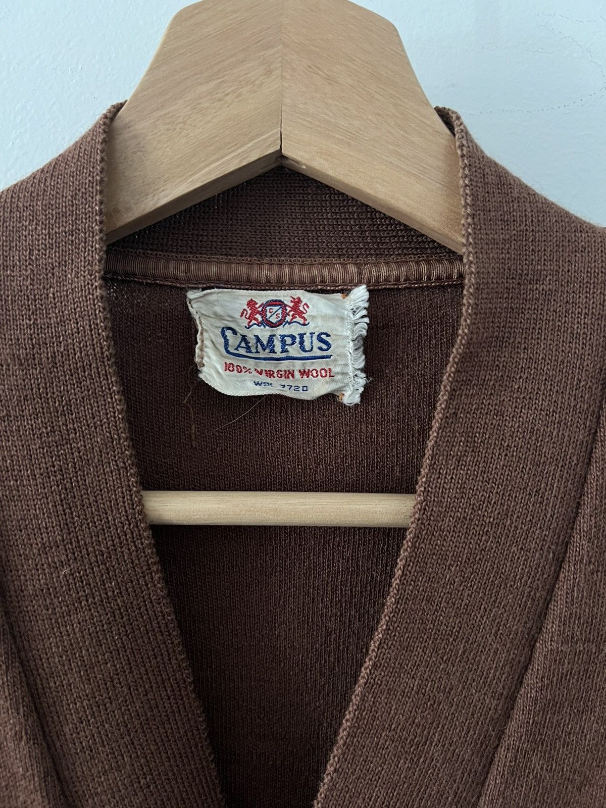 Vintage Vintage 60s Campus 100% Virgin Wool Cardigan Size US XS / EU 42 / 0 - 3 Thumbnail