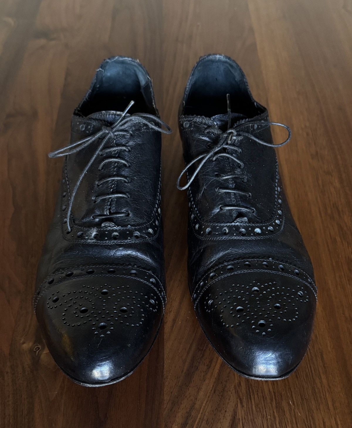 Gianni Barbato Gianni Barbato Black Leather Shoes Size US 10 / EU 43 - 1 Thumbnail